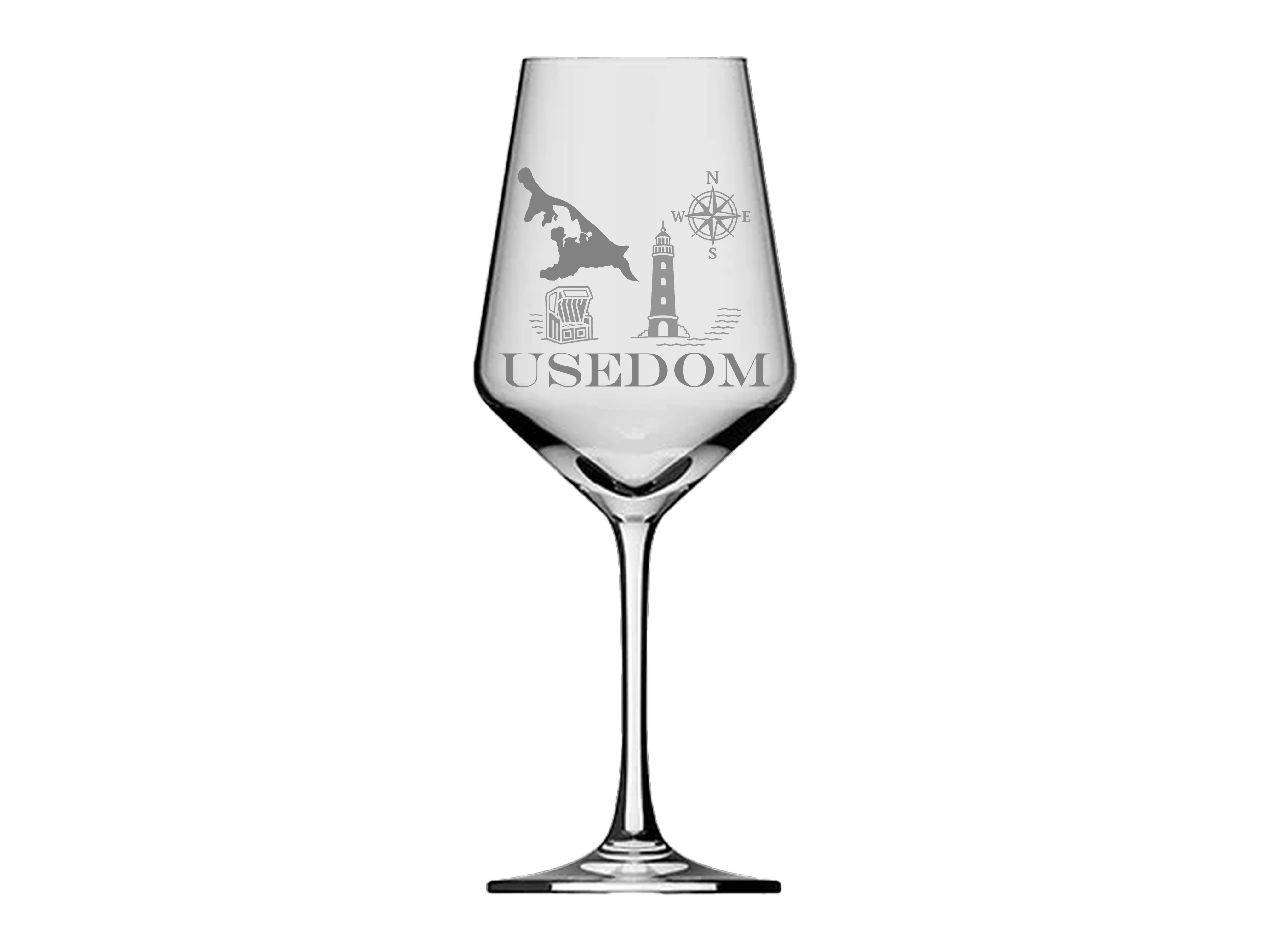 Weinglas Usedom elegante präzise Gravur spülmaschinenfest 350 ml für Weinliebhaber - Vorschau 2
