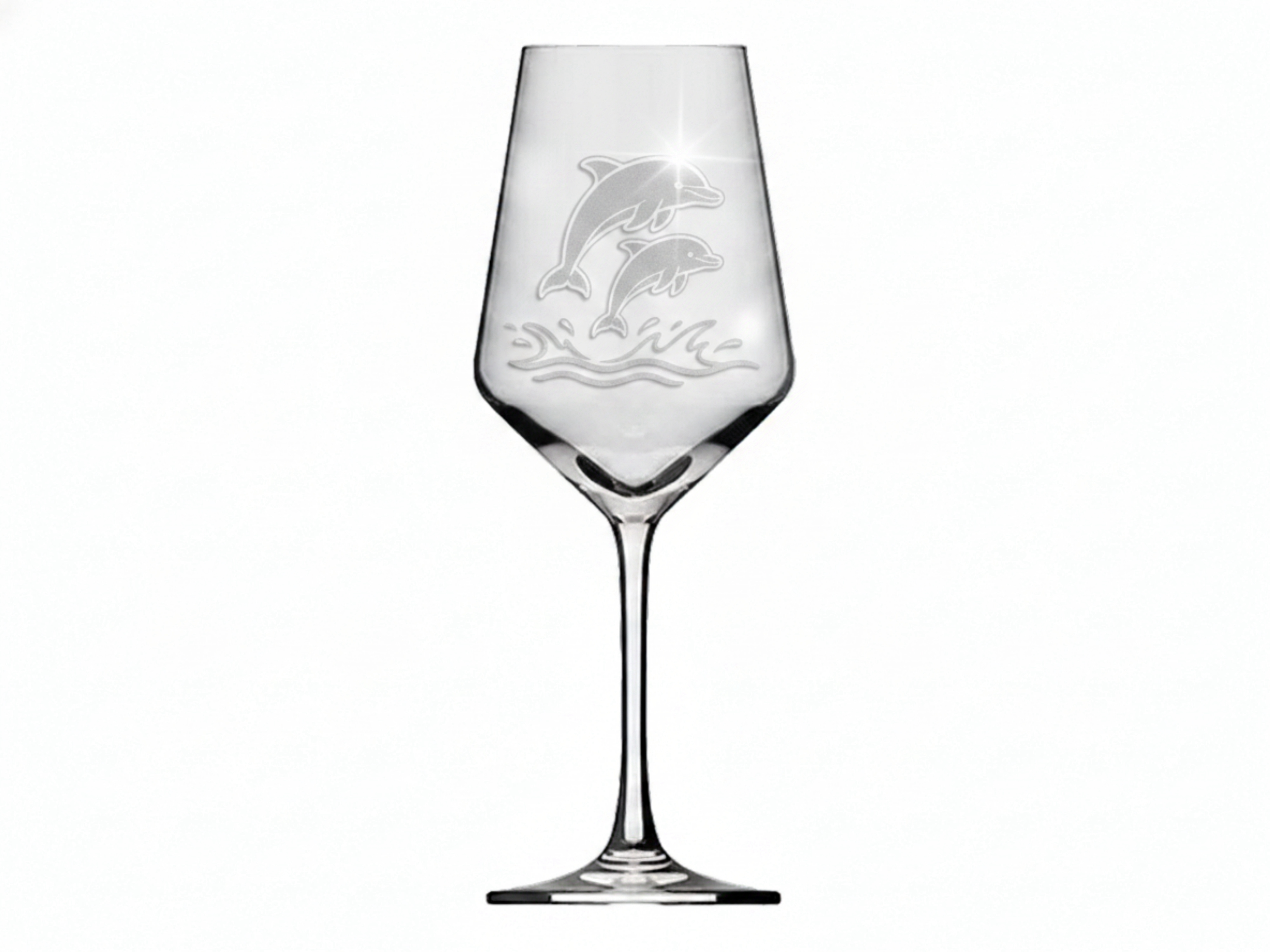 Valhalla Weinglas mit Delfin Gravur 350ml spülmaschinenfest und Umhängehalter - Vorschau 6