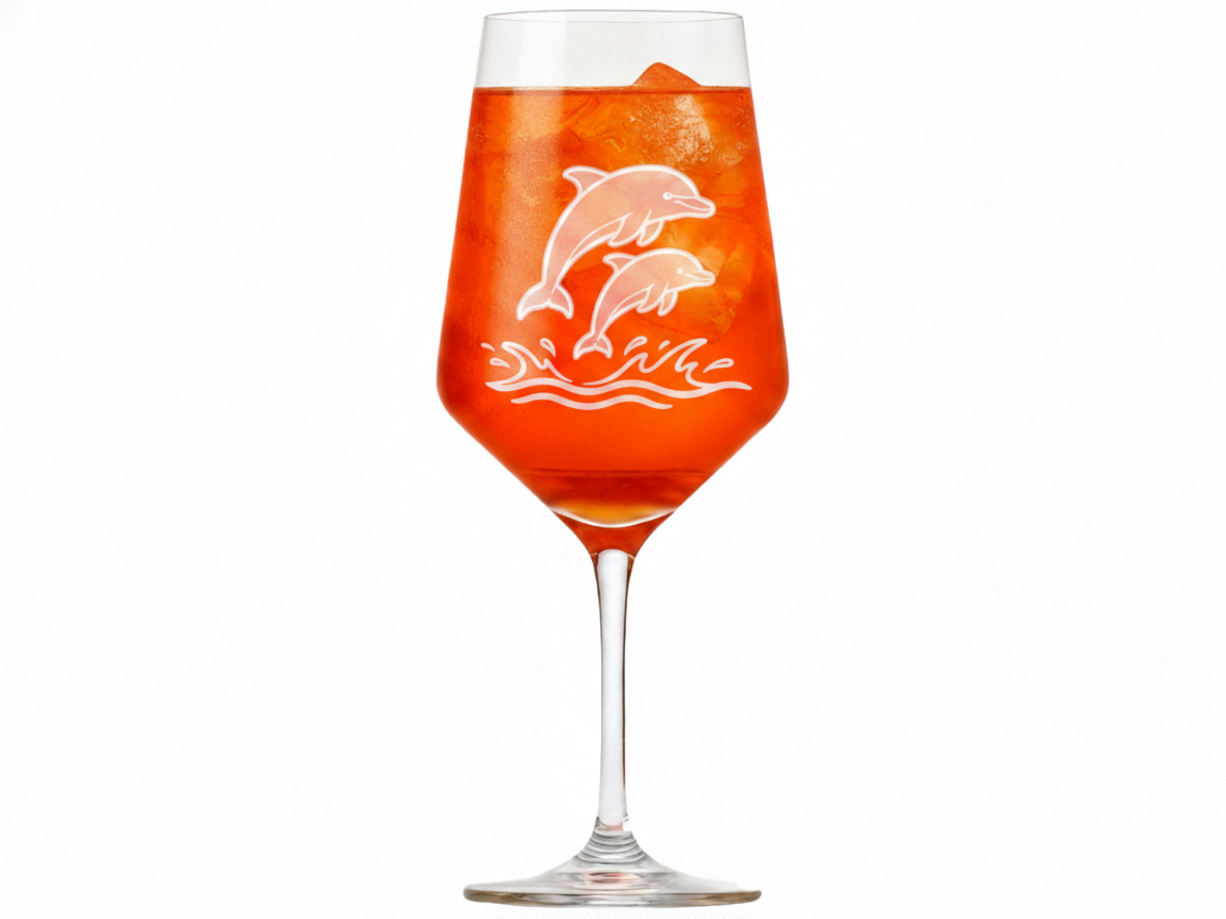 Valhalla Weinglas mit Delfin Gravur 350ml spülmaschinenfest und Umhängehalter - Vorschau 5
