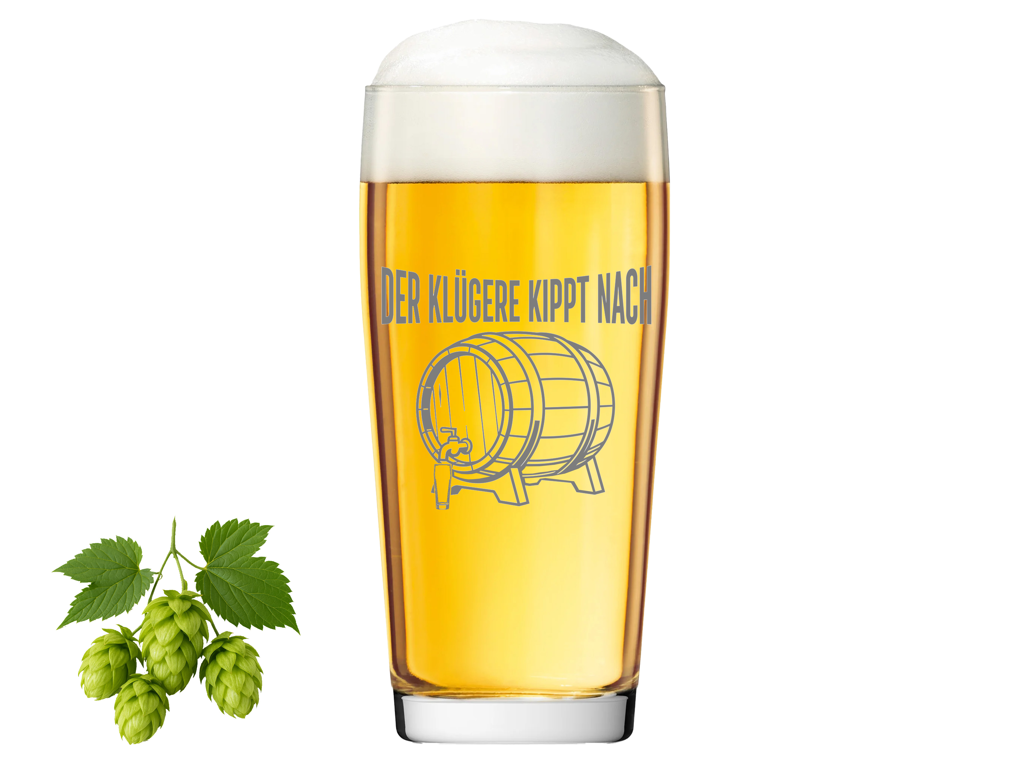 Bierglas Gravur Der Klügere kippt nach 500ml spülmaschinenfest für Bierliebhaber - Vorschau 5
