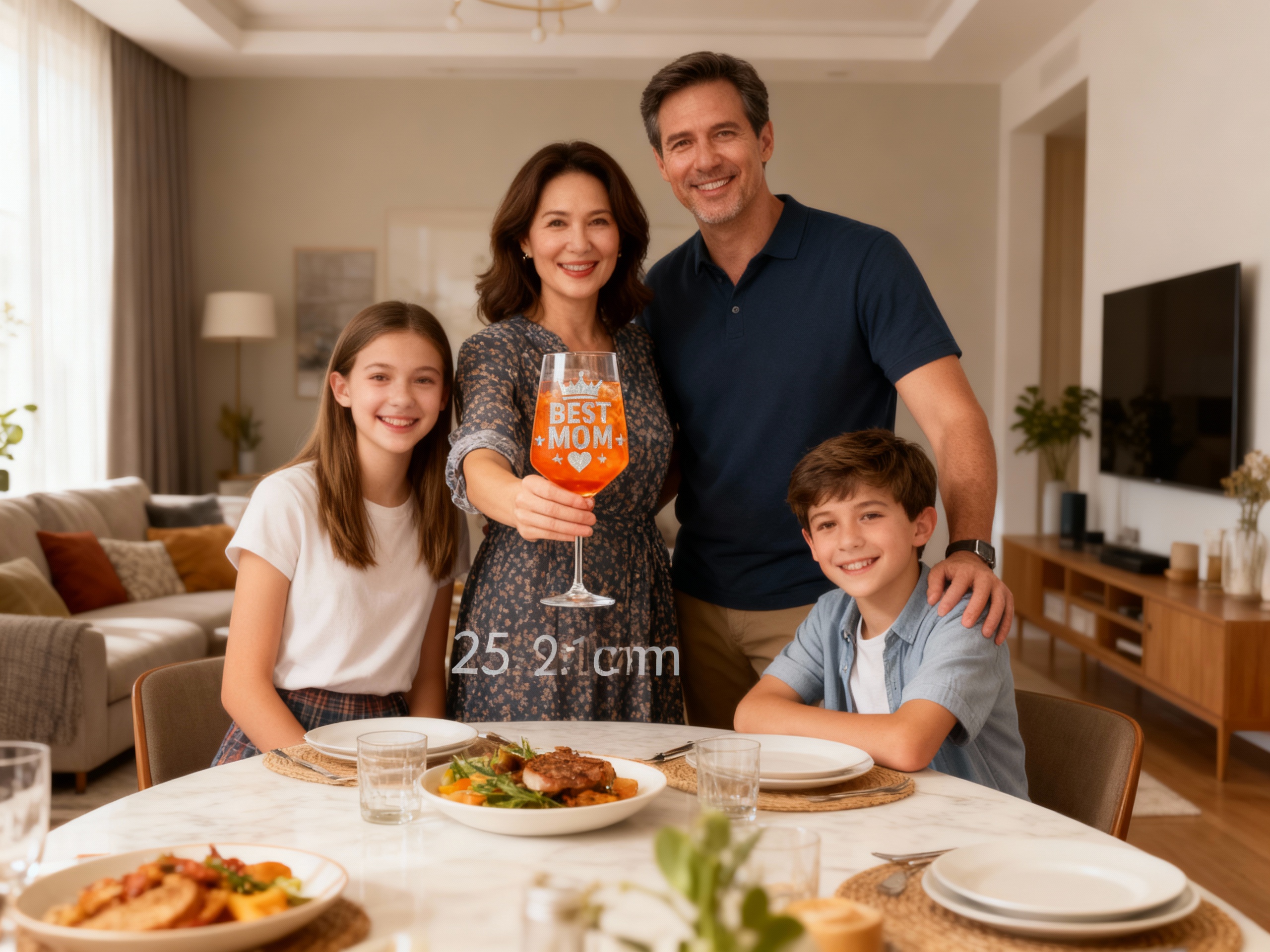 1x Weinglas Gravur Beste Mama der Welt 350ml spülmaschinenfest für besondere Momente - Vorschau 2