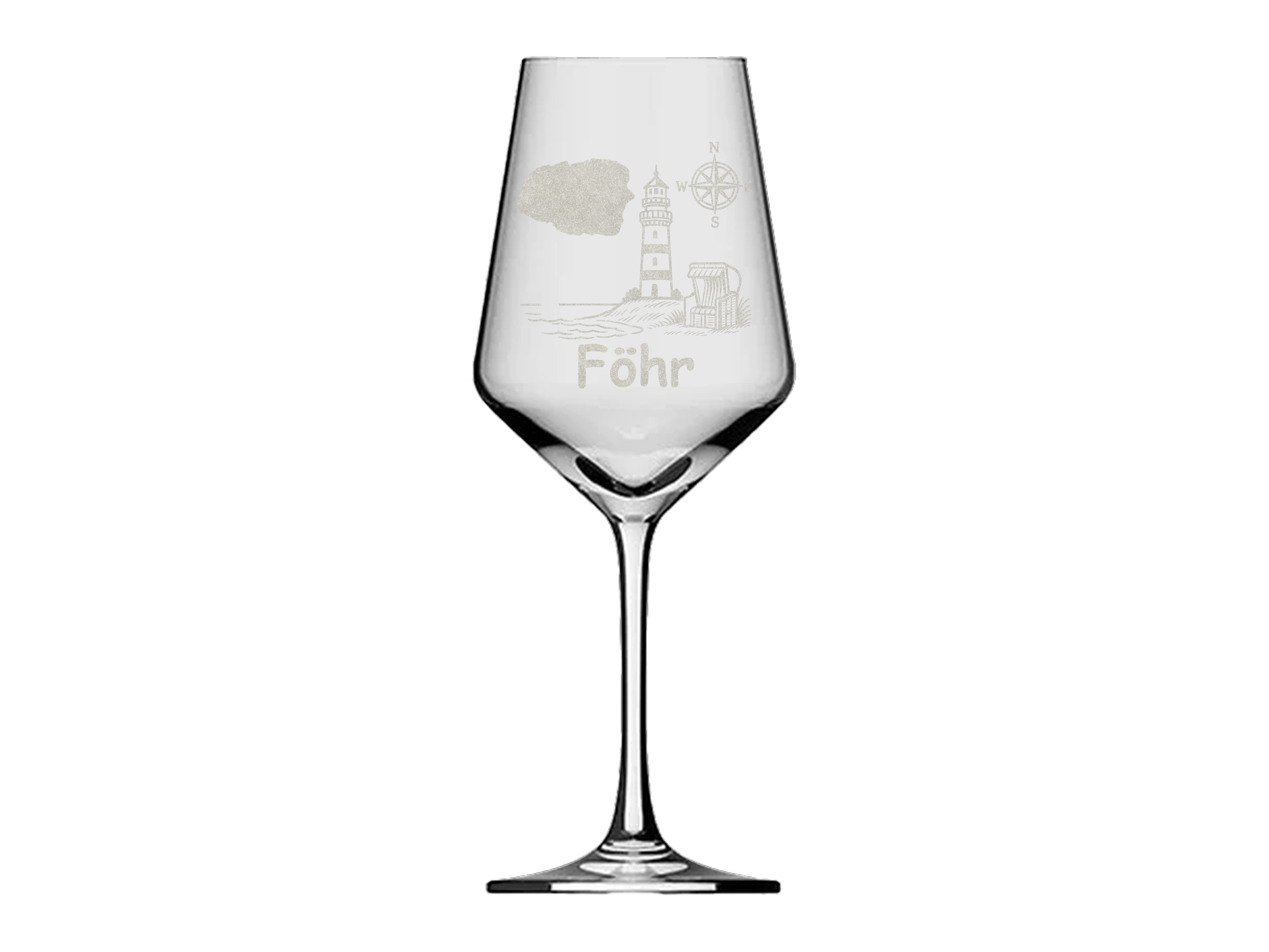 1x Weinglas Föhr elegant graviert spülmaschinenfest 350 ml für Weinliebhaber - Vorschau 5