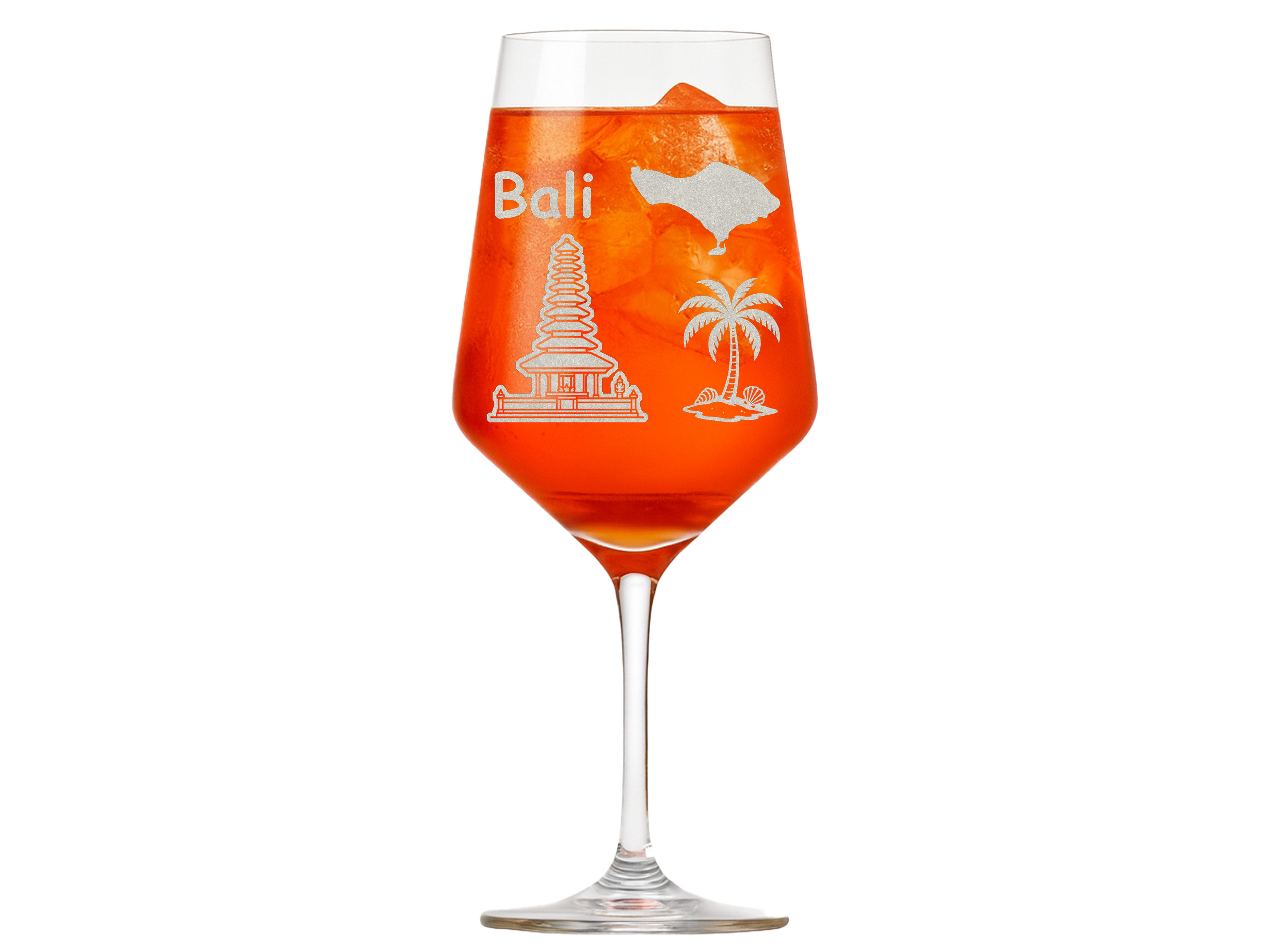 1x Weinglas Insel Bali Details Elegantes Weinglas für Weinliebhaber mit Gravur - Vorschau 3