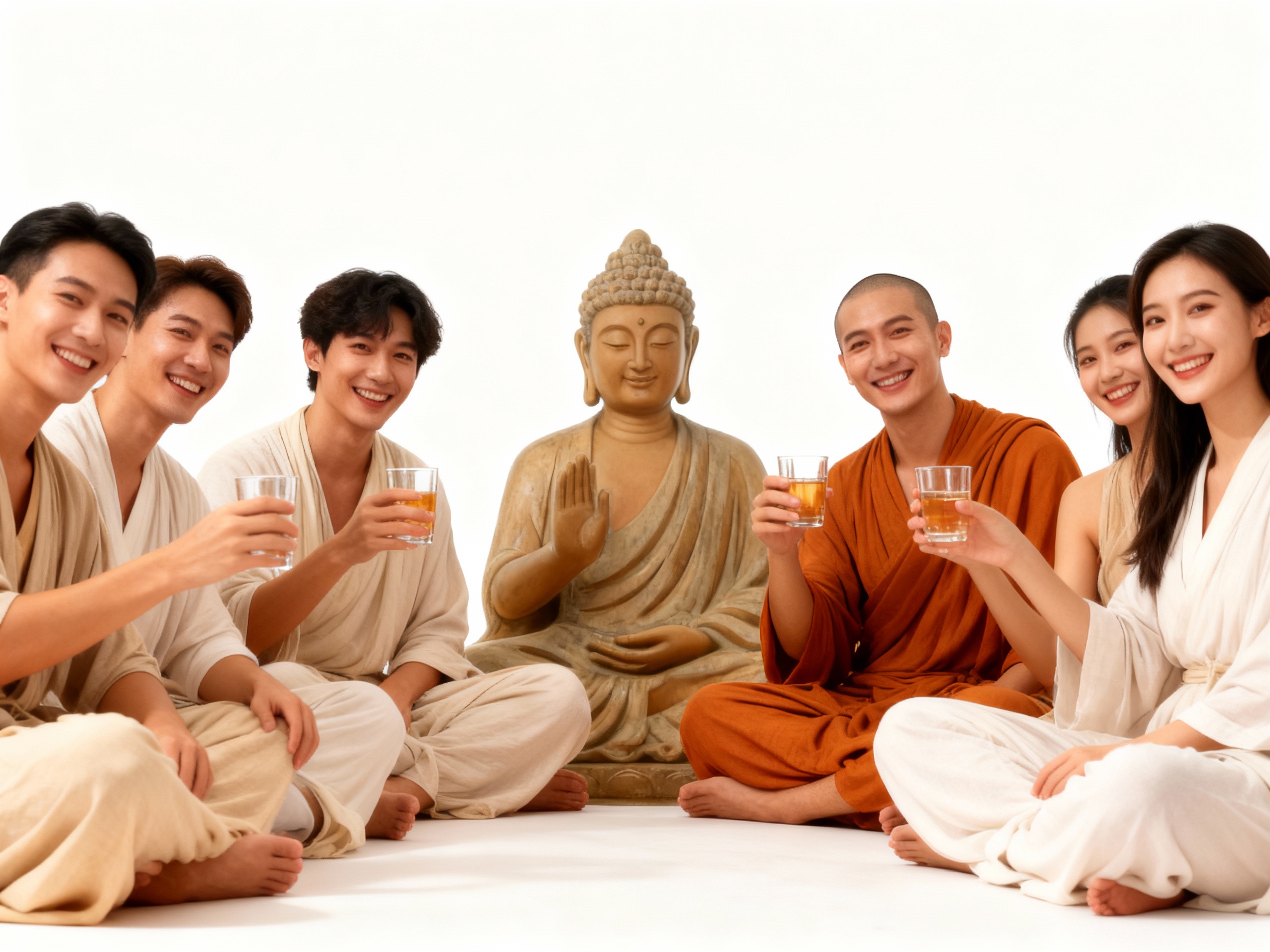 1x Weinglas mit filigraner Gravur einer Buddha Statue 350ml spülmaschinenfest - Vorschau 3