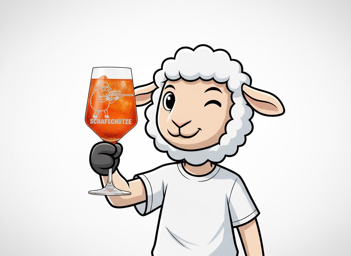 Weinglas Gravur Puppa Schafschütze 350ml spülmaschinenfest für gesellige Abende - Vorschau 8