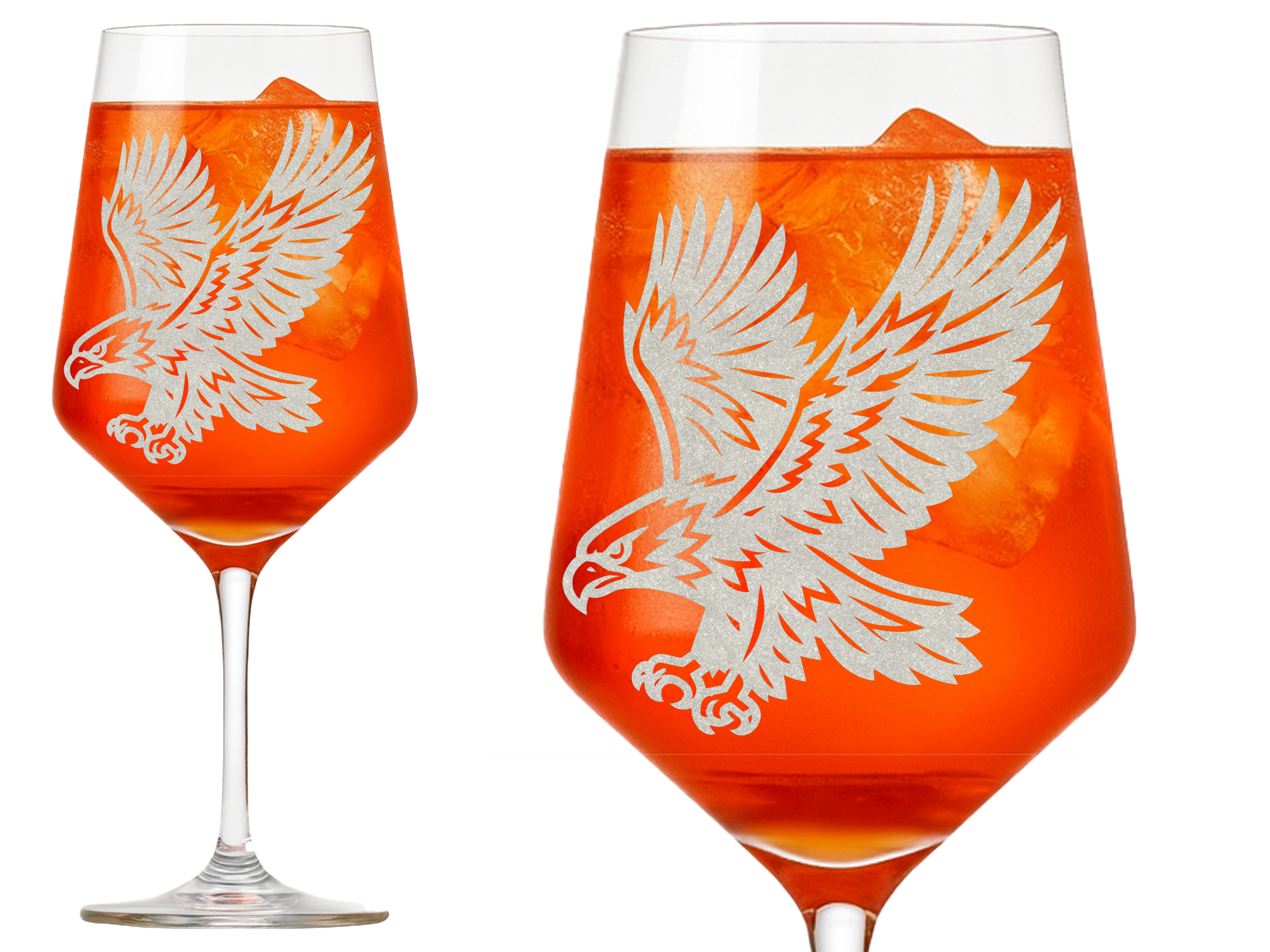 1x Weinglas Adler Gravur 350ml spülmaschinenfest ideal für gesellige Anlässe