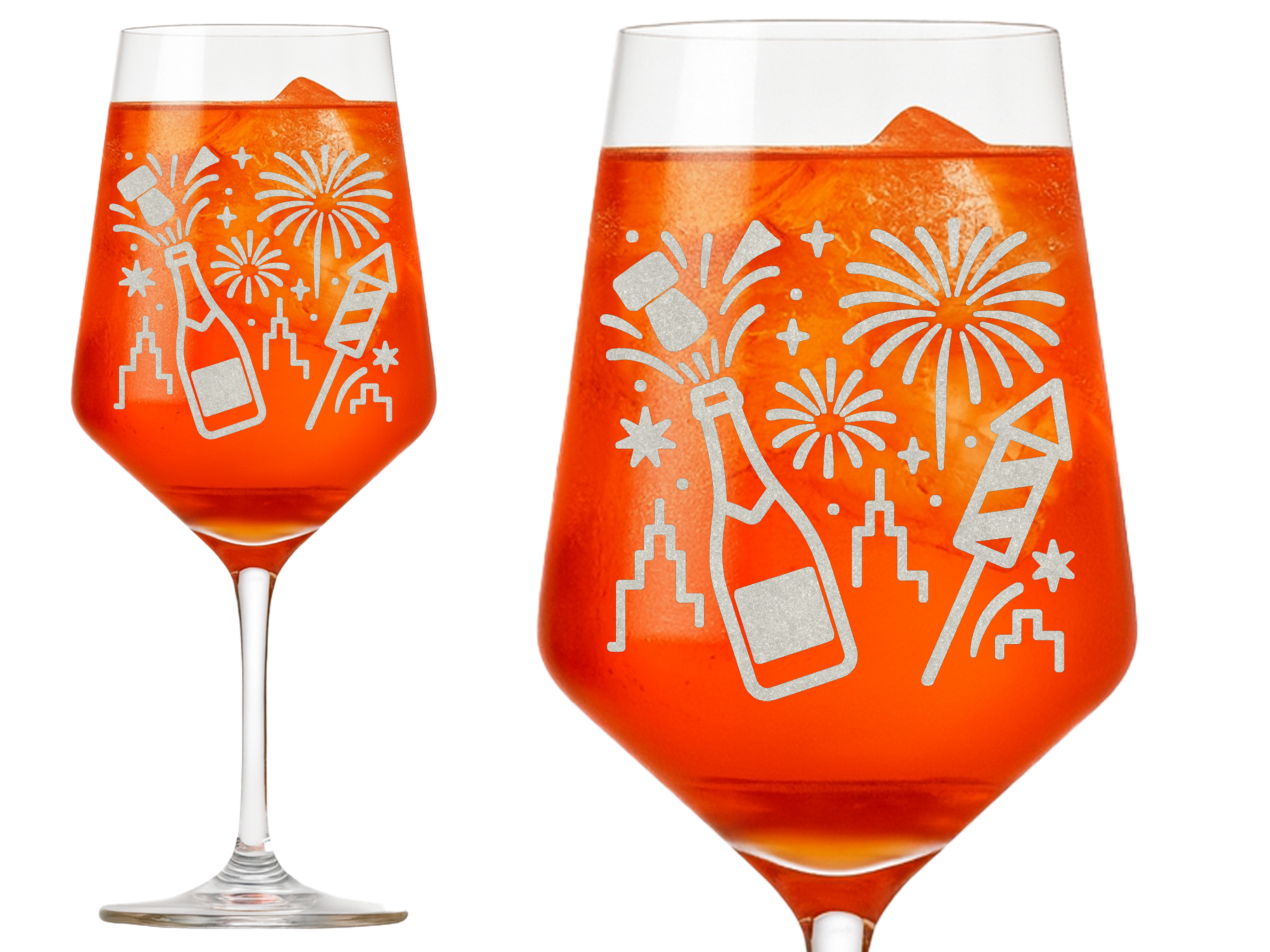 Weinglas mit individueller Gravur für Sylvesterfeiern 350ml spülmaschinenfest ideal für Weinfreunde