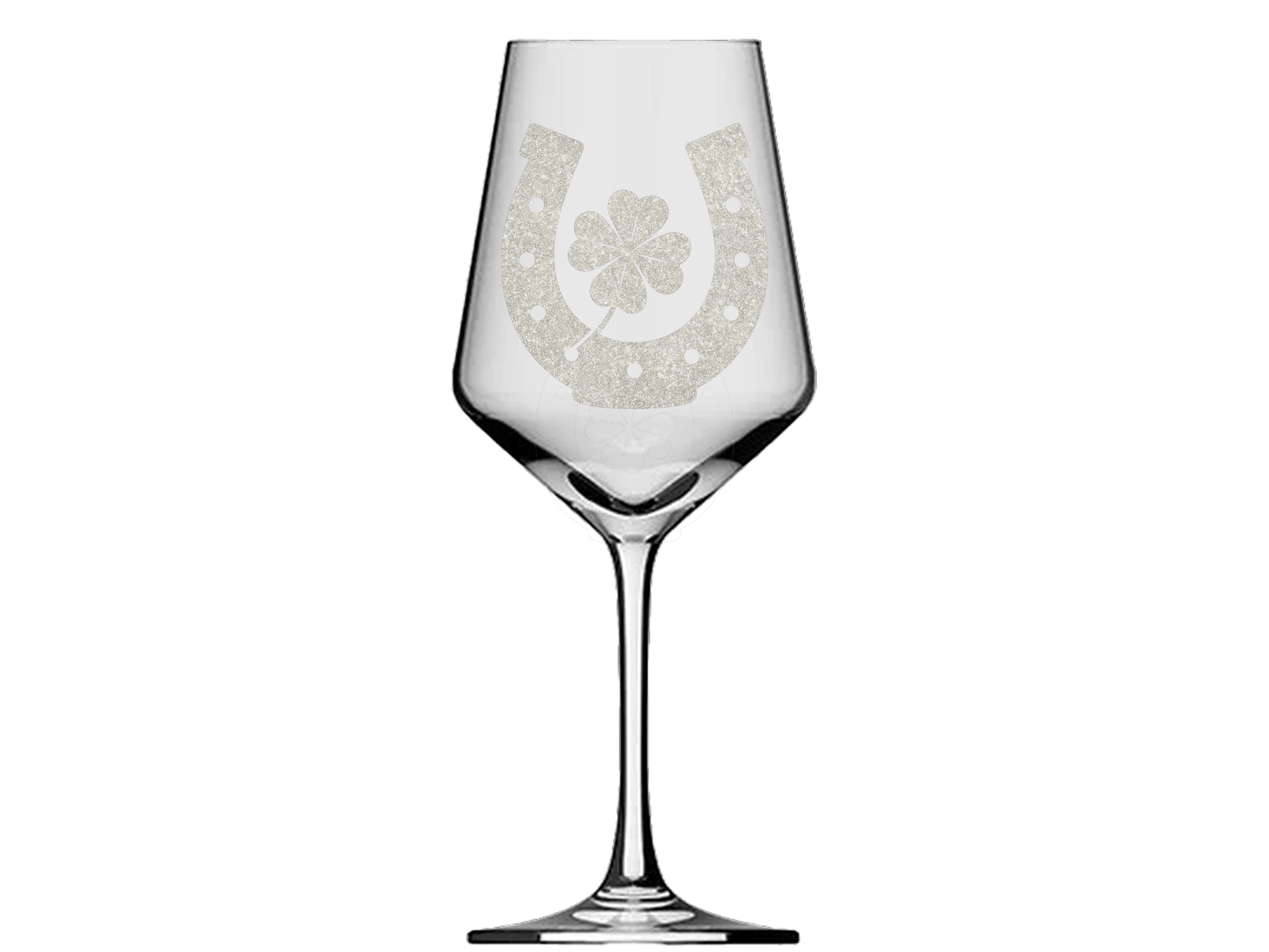 1x Weinglas mit Gravur Hufeisen für Pferdefreunde und Weinliebhaber 350ml spülmaschinenfest - Vorschau 5