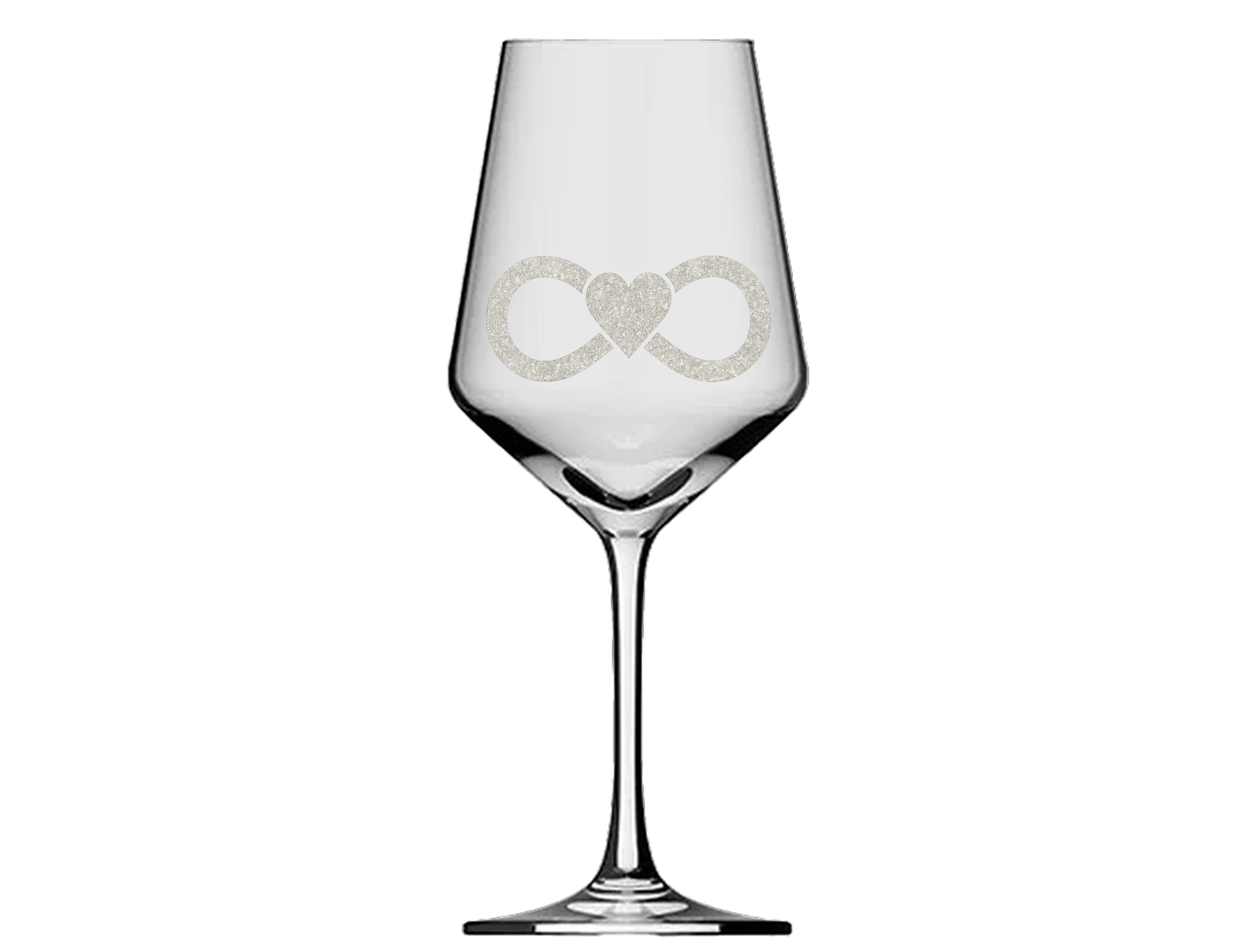 1x Weinglas Infinity Unendlichkeitssymbol 350ml spülmaschinenfest für Weinliebhaber - Vorschau 4