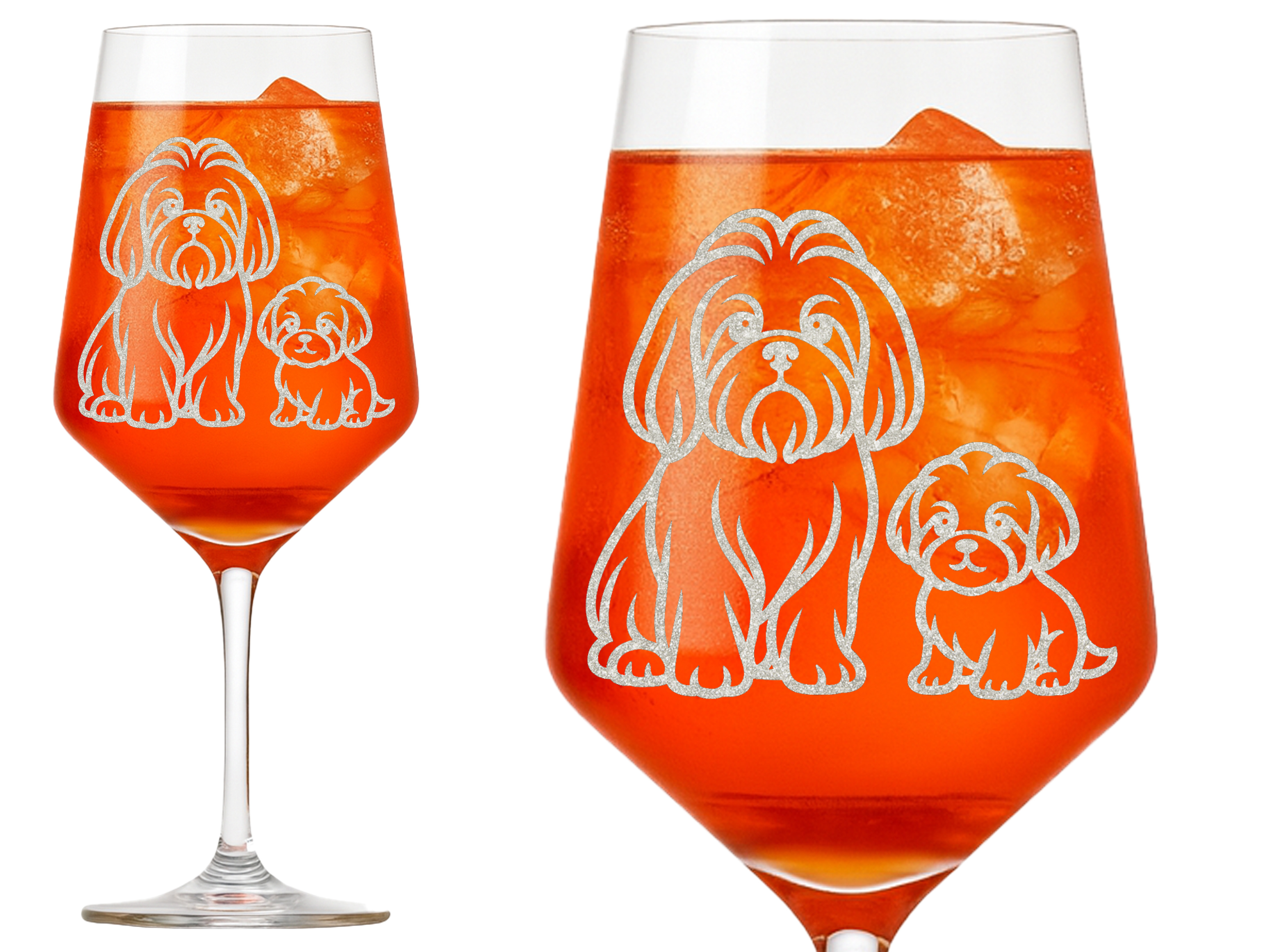 1x Weinglas mit Shih Tzu Gravur 350ml spülmaschinenfest für Weinliebhaber und ShihTzu-Fans