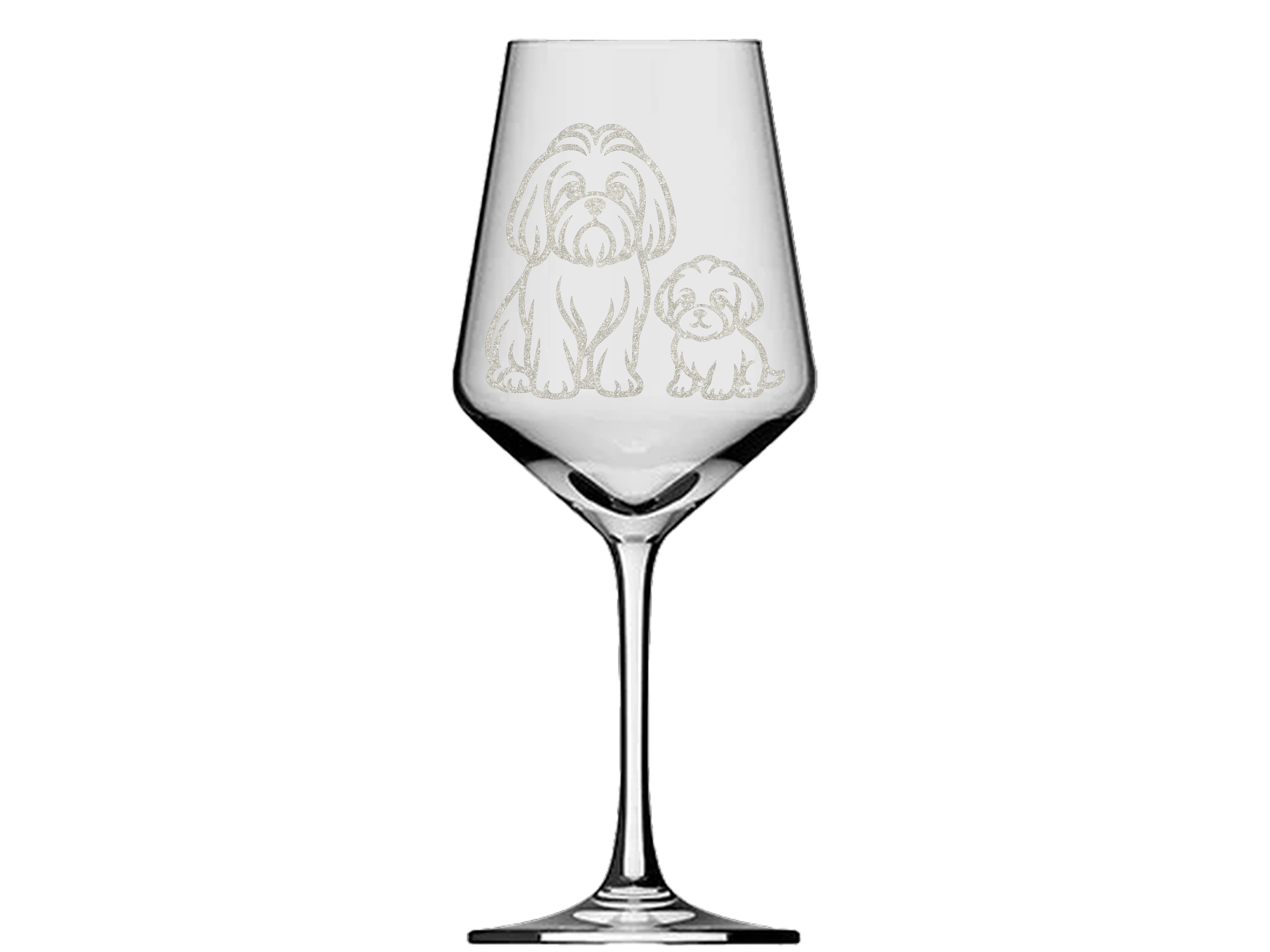 1x Weinglas mit individueller Shih Tzu Gravur 350ml spülmaschinenfest ideal für Weinliebhaber - Vorschau 4