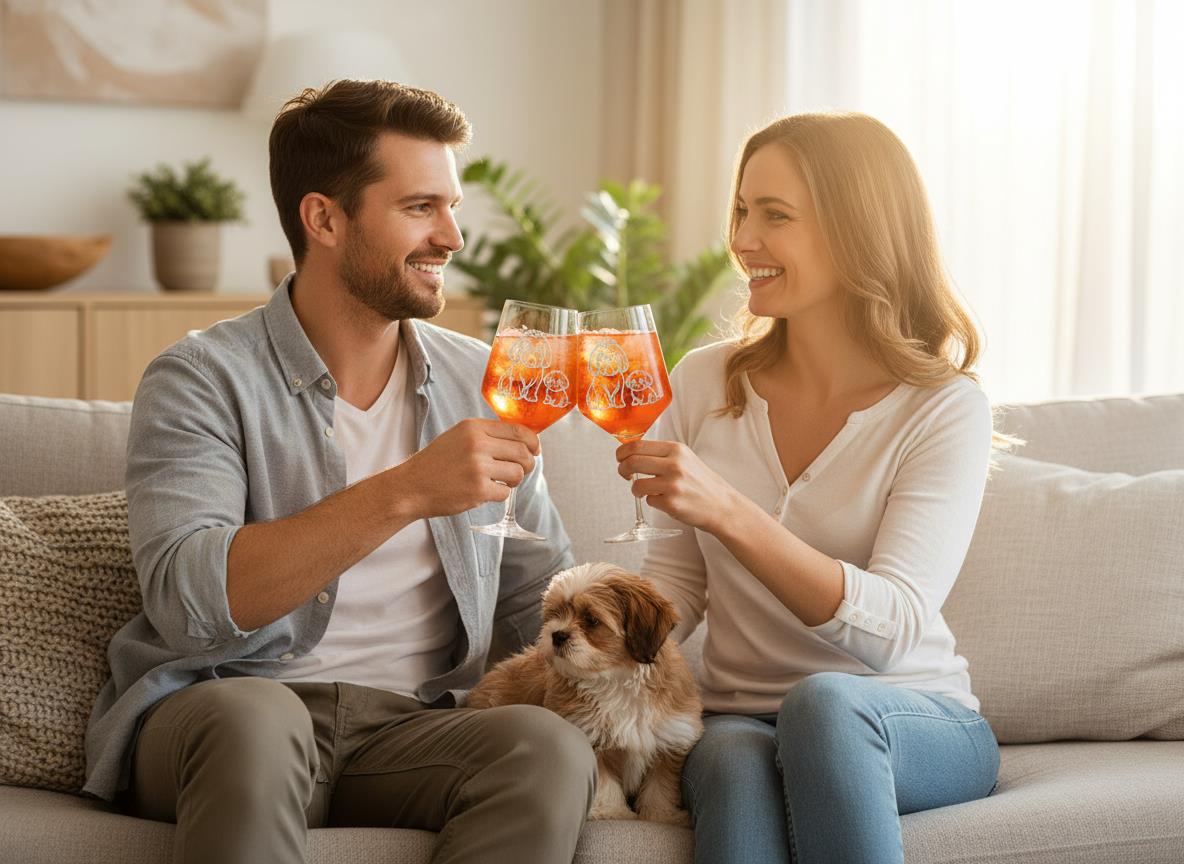 1x Weinglas mit individueller Shih Tzu Gravur 350ml spülmaschinenfest ideal für Weinliebhaber - Vorschau 2