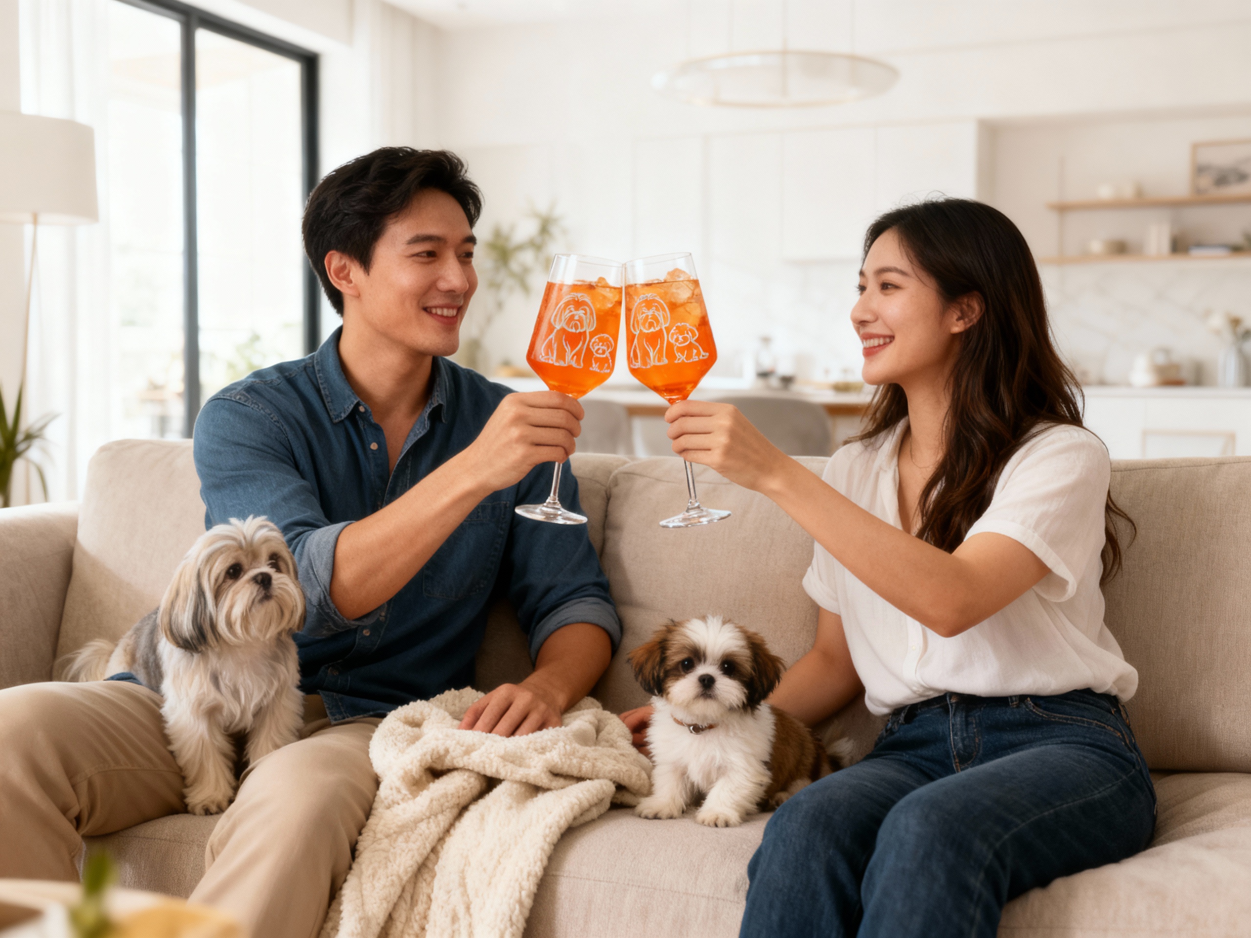 1x Weinglas mit individueller Shih Tzu Gravur 350ml spülmaschinenfest ideal für Weinliebhaber - Vorschau 3