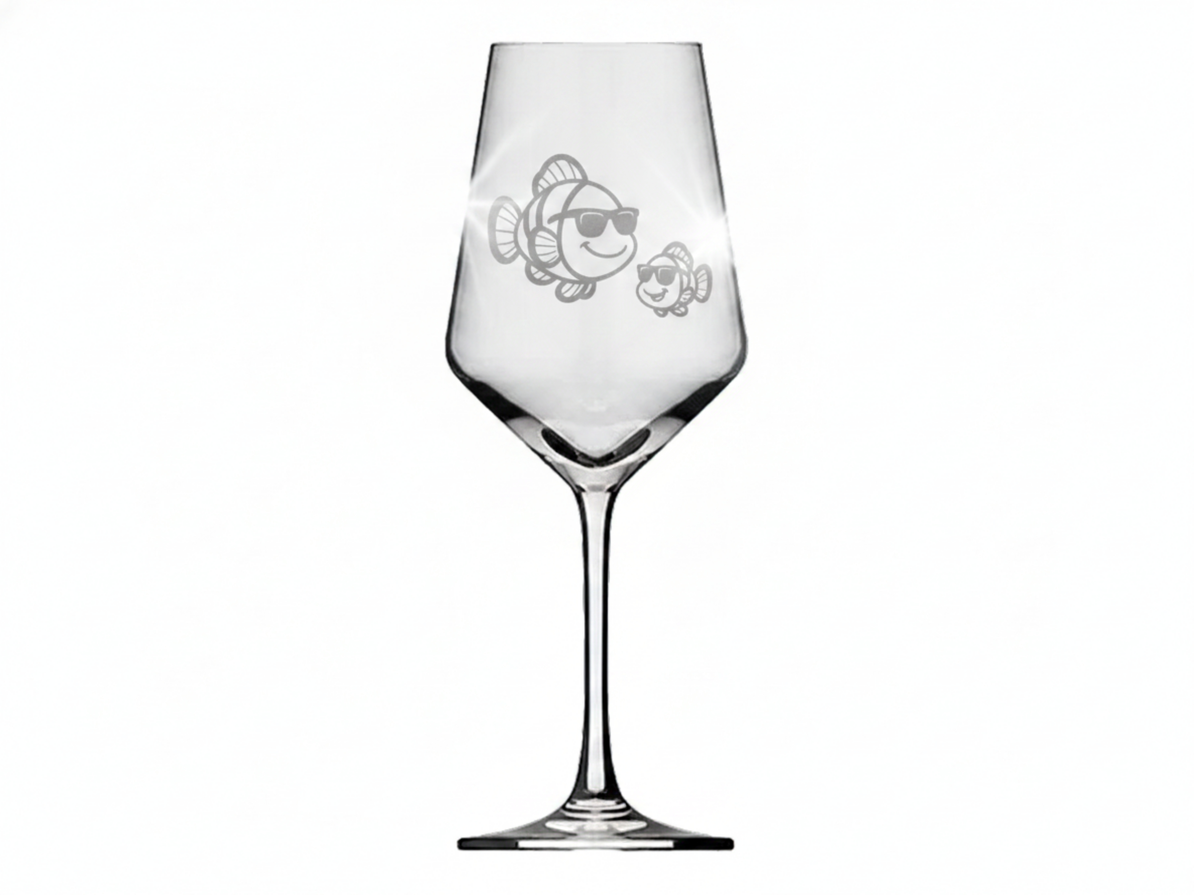 1x Weinglas Gravur Clownfisch mit Baby maritim spülmaschinenfest 350 ml für gesellige Anlässe - Vorschau 6