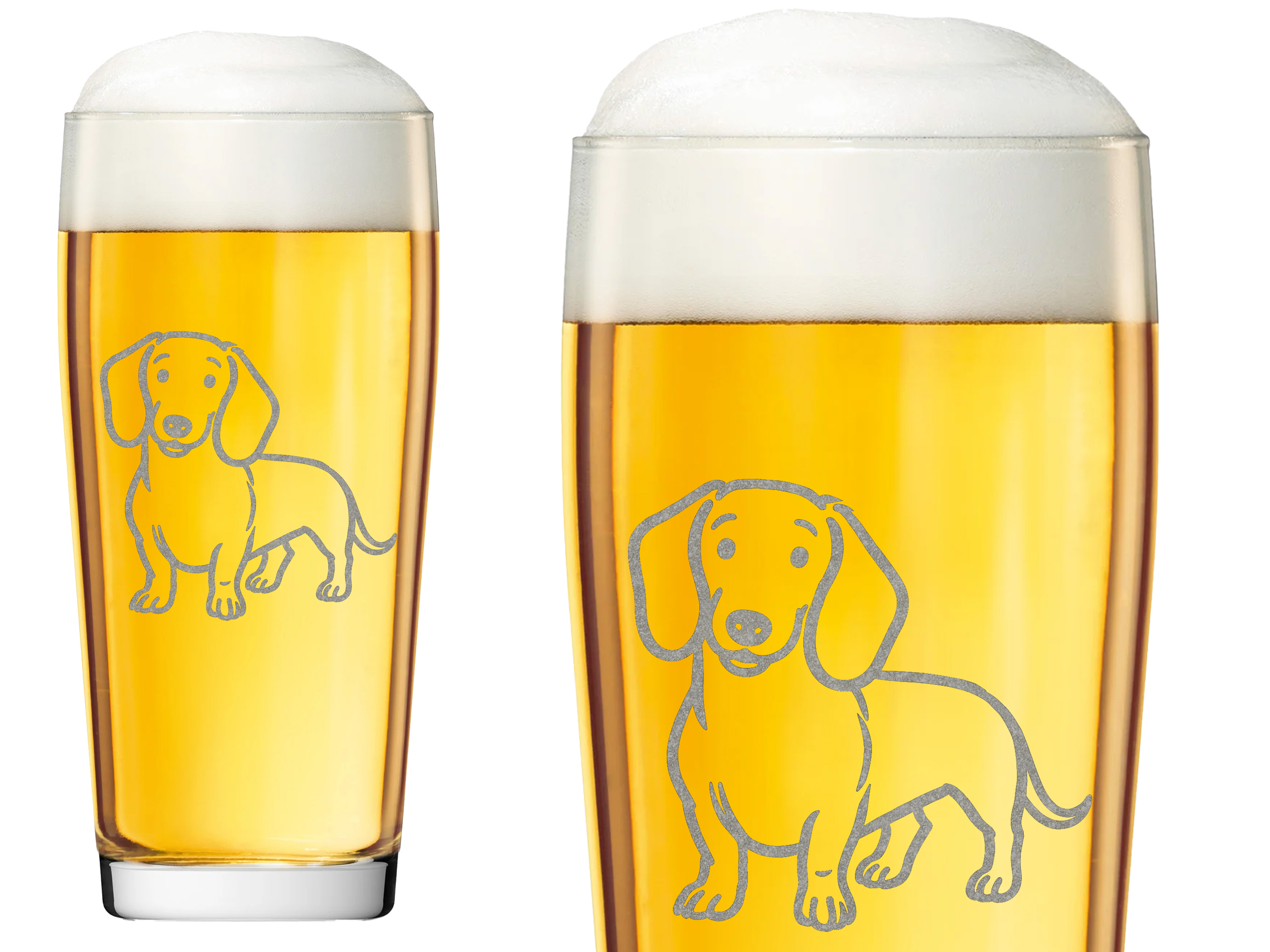 Dackel Bierglas 500ml spülmaschinenfest für gesellige Abende und Dackel-Liebhaber