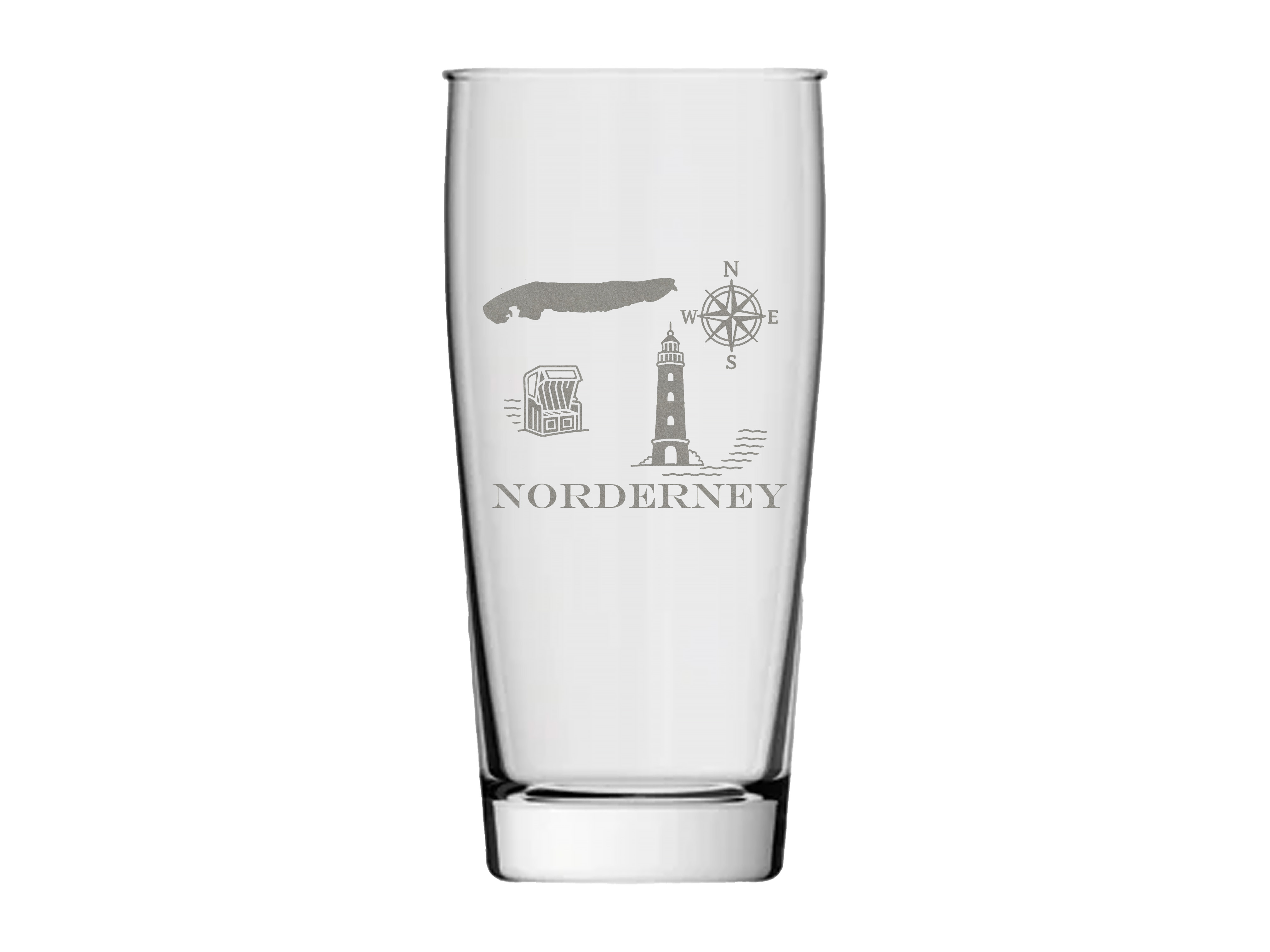 Bierglas Gravur Insel Norderney - 500ml spülmaschinenfest edles Glas für Biergenuss - Vorschau 5