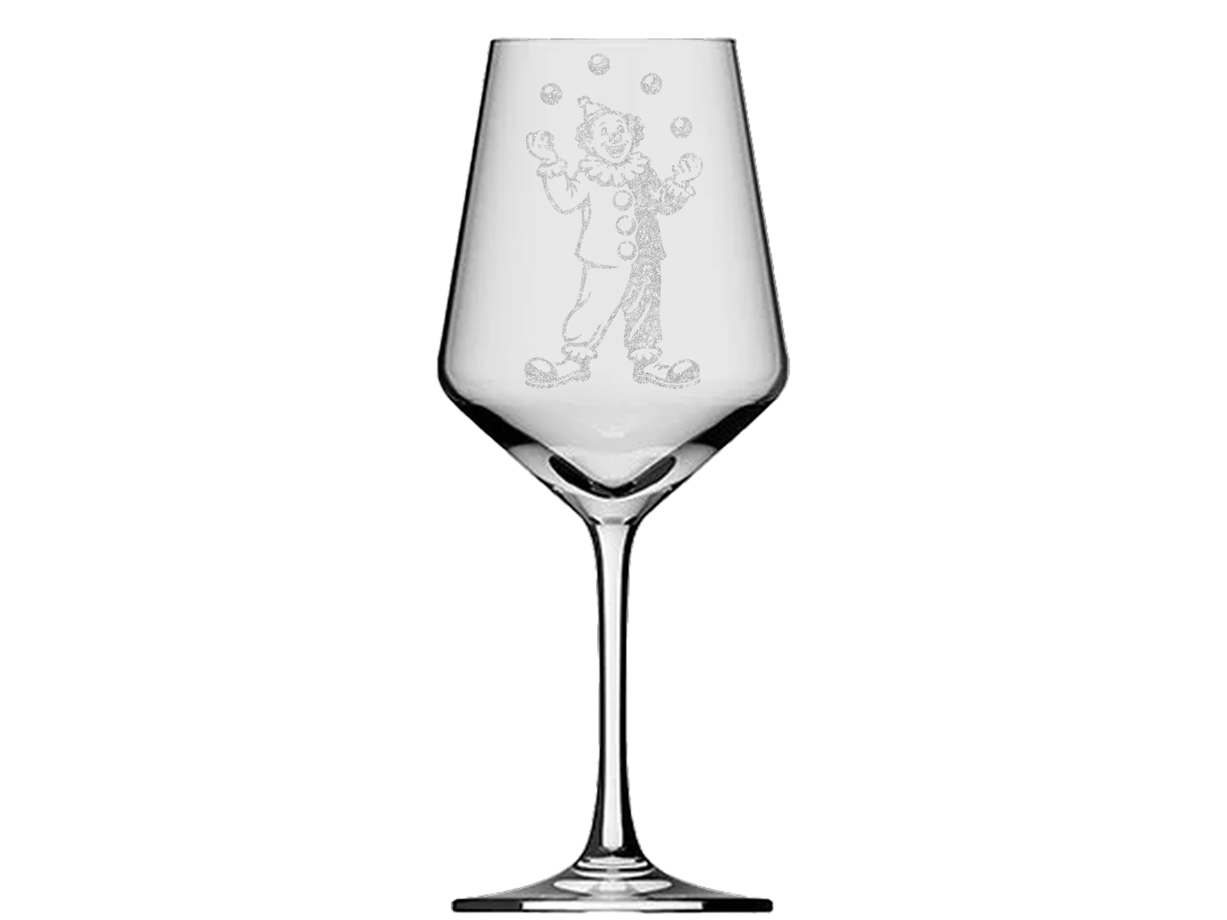 1x Weinglas Clown 350ml spülmaschinenfest mit charmantem Design für Genussmomente - Vorschau 7