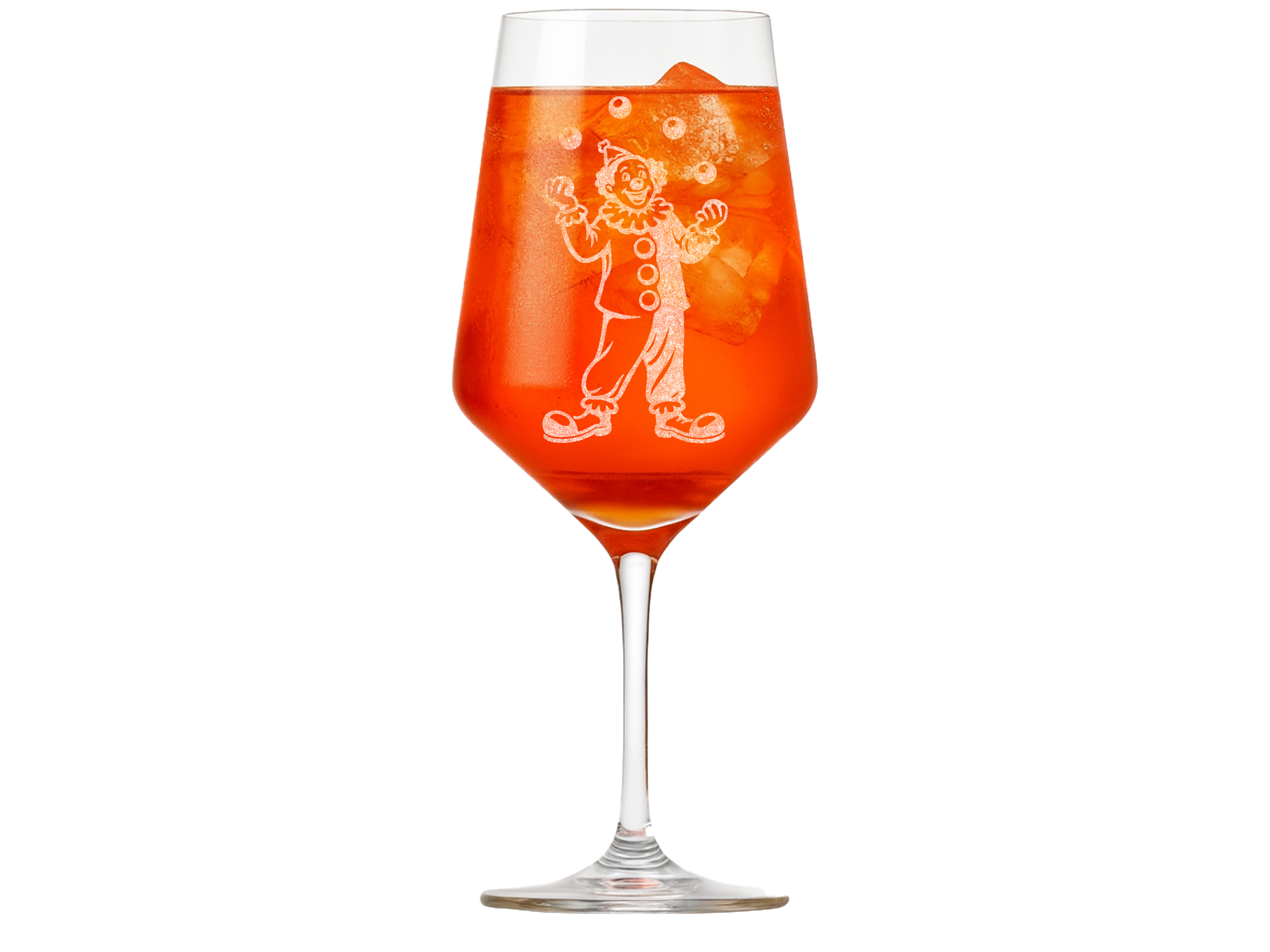 1x Weinglas Clown 350ml spülmaschinenfest mit charmantem Design für Genussmomente - Vorschau 3