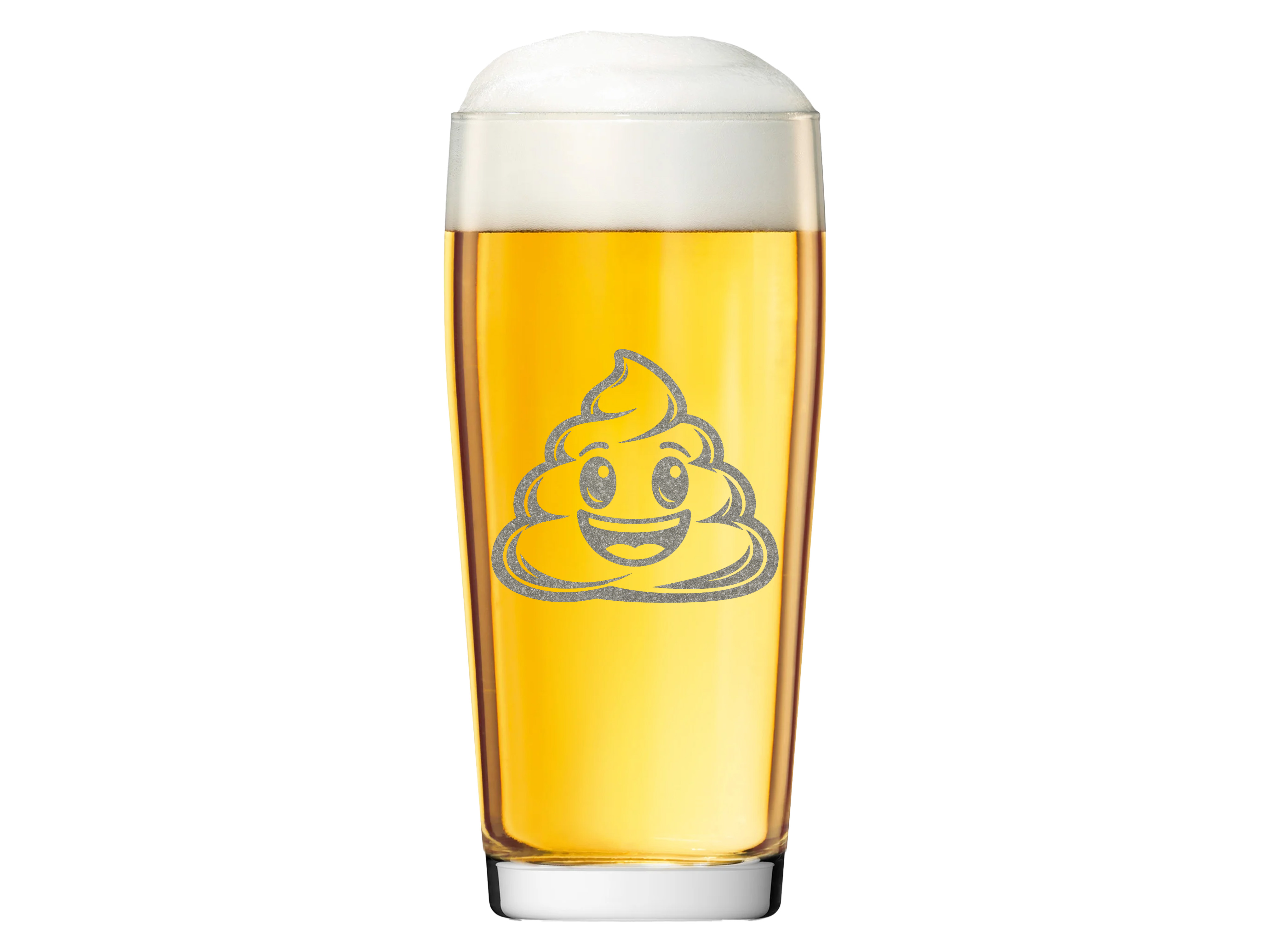 1x Kackhaufen Motiv Bierglas 500ml spülmaschinenfest für gesellige Abende mit Freunden - Vorschau 3