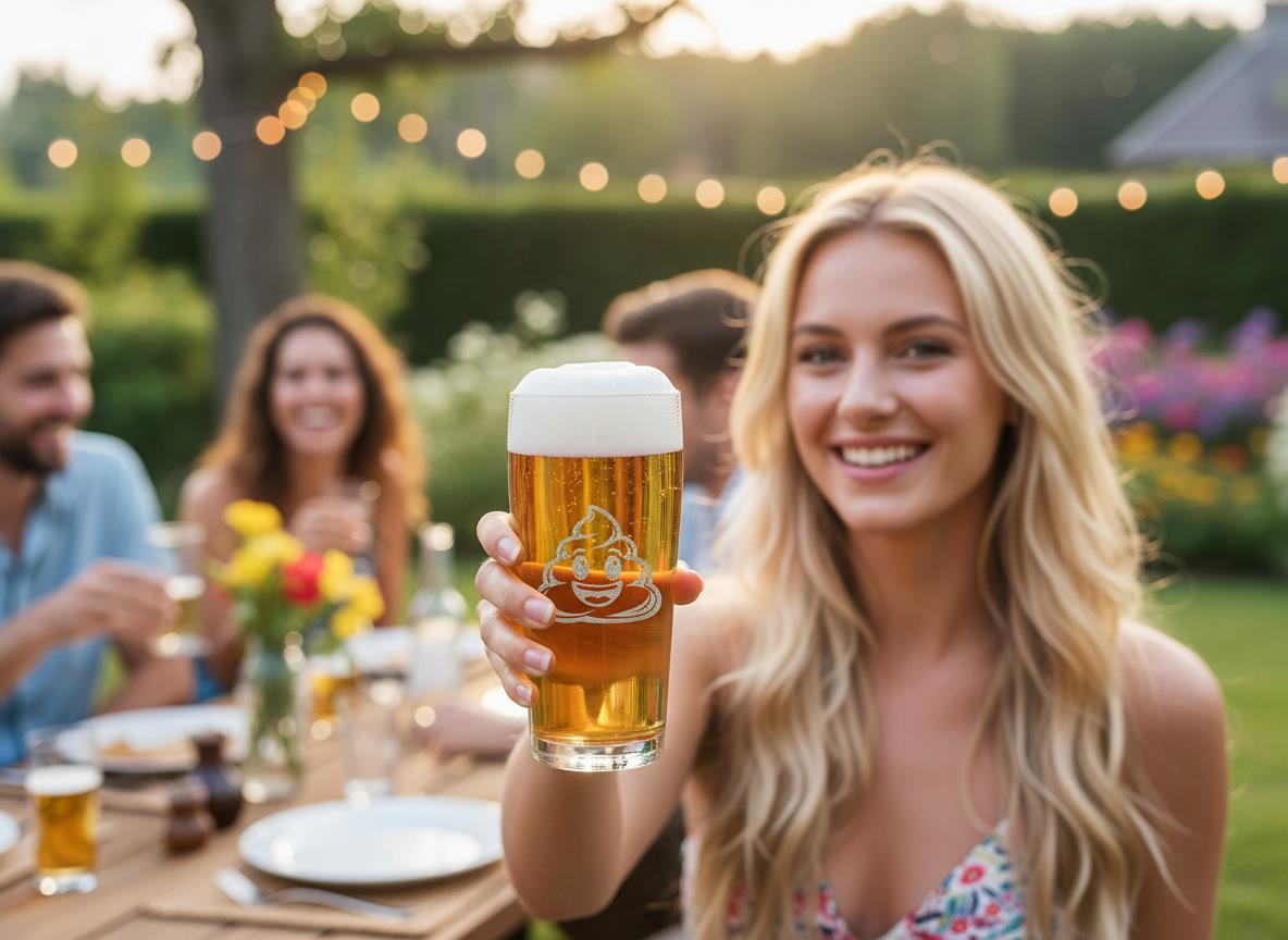 1x Kackhaufen Motiv Bierglas 500ml spülmaschinenfest für gesellige Abende mit Freunden - Vorschau 4