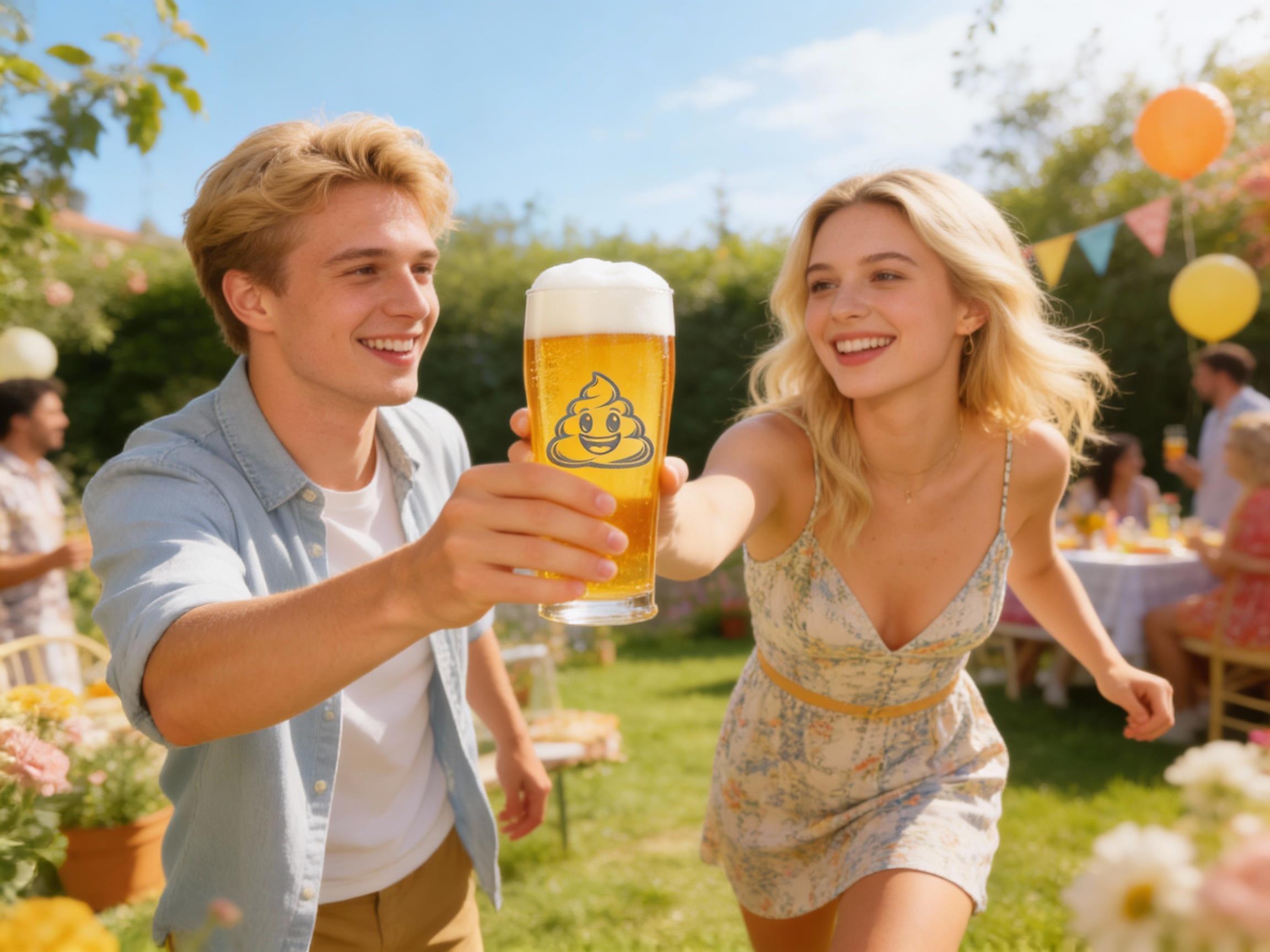 1x Kackhaufen Motiv Bierglas 500ml spülmaschinenfest für gesellige Abende mit Freunden - Vorschau 10