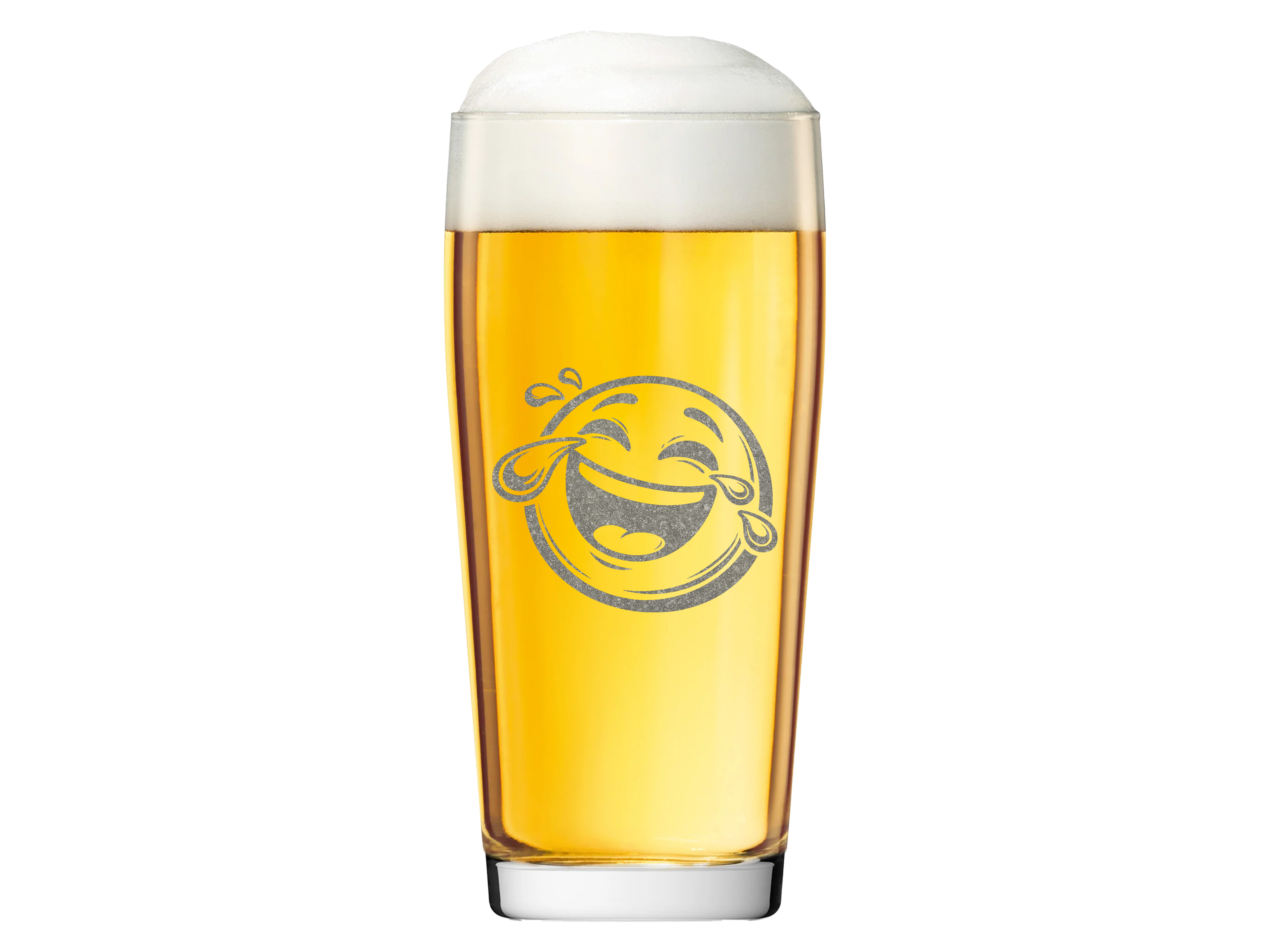1x Smiley Motiv Bierglas 500ml spülmaschinenfest für gesellige Abende und gute Laune - Vorschau 3