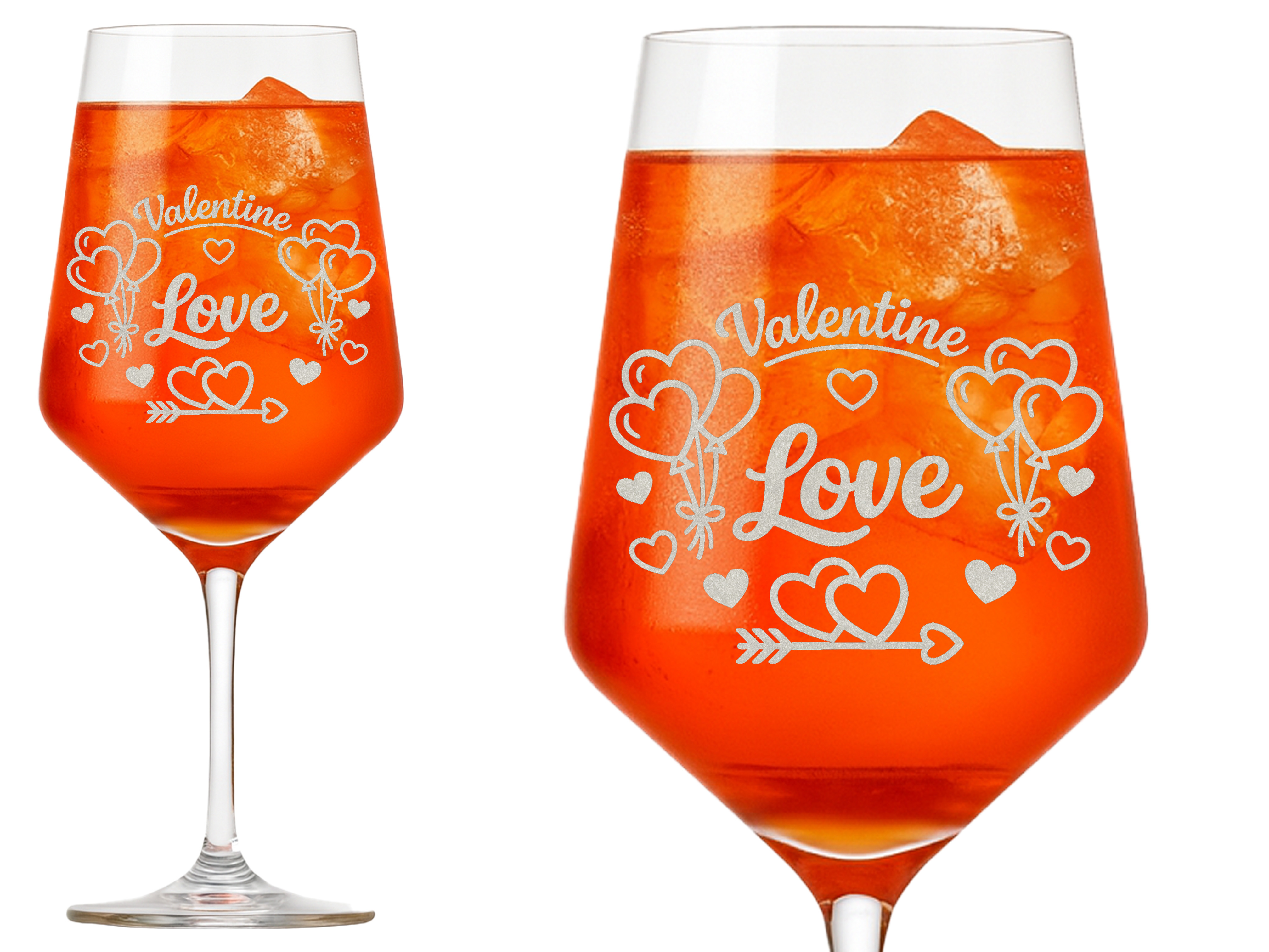 1x Weinglas Gravur Liebe zum Valentinstag 350ml spülmaschinenfest