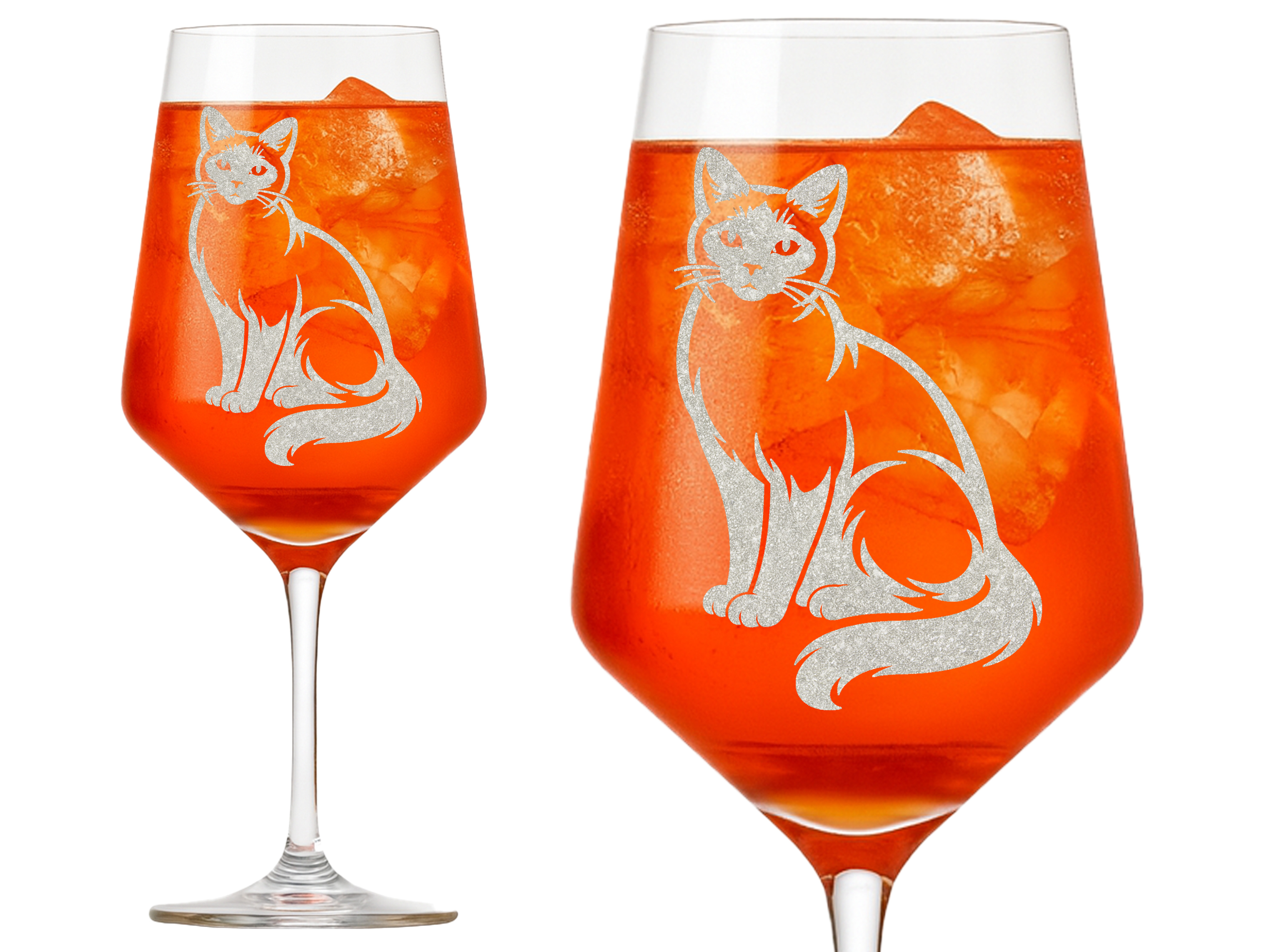 1x Weinglas Siam Katze Gravur 350 ml spülmaschinenfest 21 cm x 8 cm