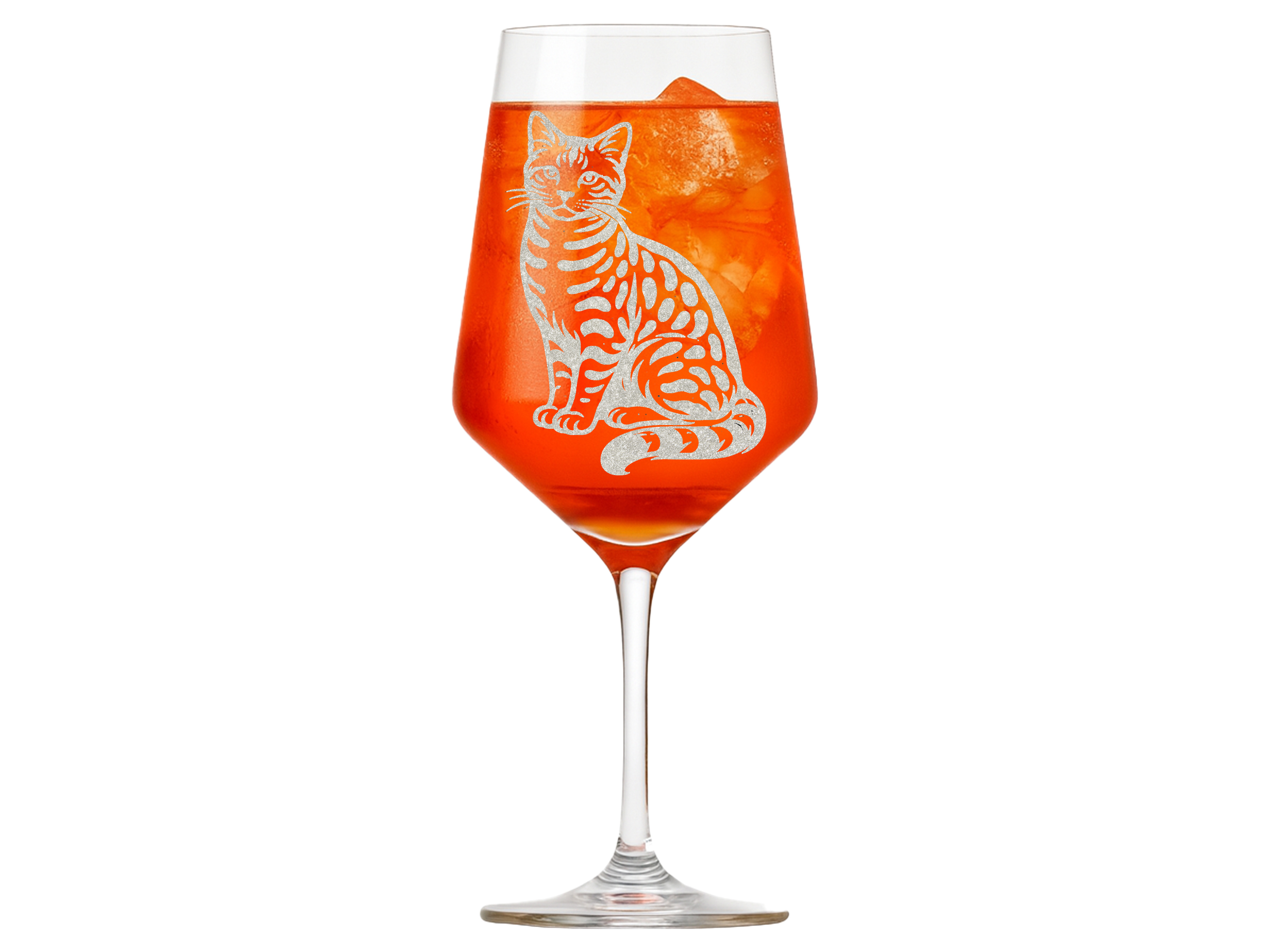 1x Weinglas Bengal Katze Gravur 350 ml spülmaschinenfest für gesellige Abende - Vorschau 3