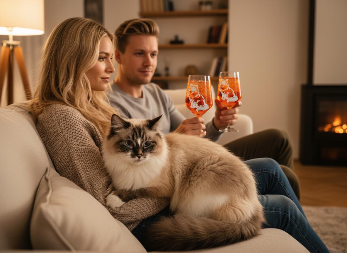 1x Weinglas mit exquisiter Gravur einer Birma Katze 350 ml spülmaschinenfest - Vorschau 4