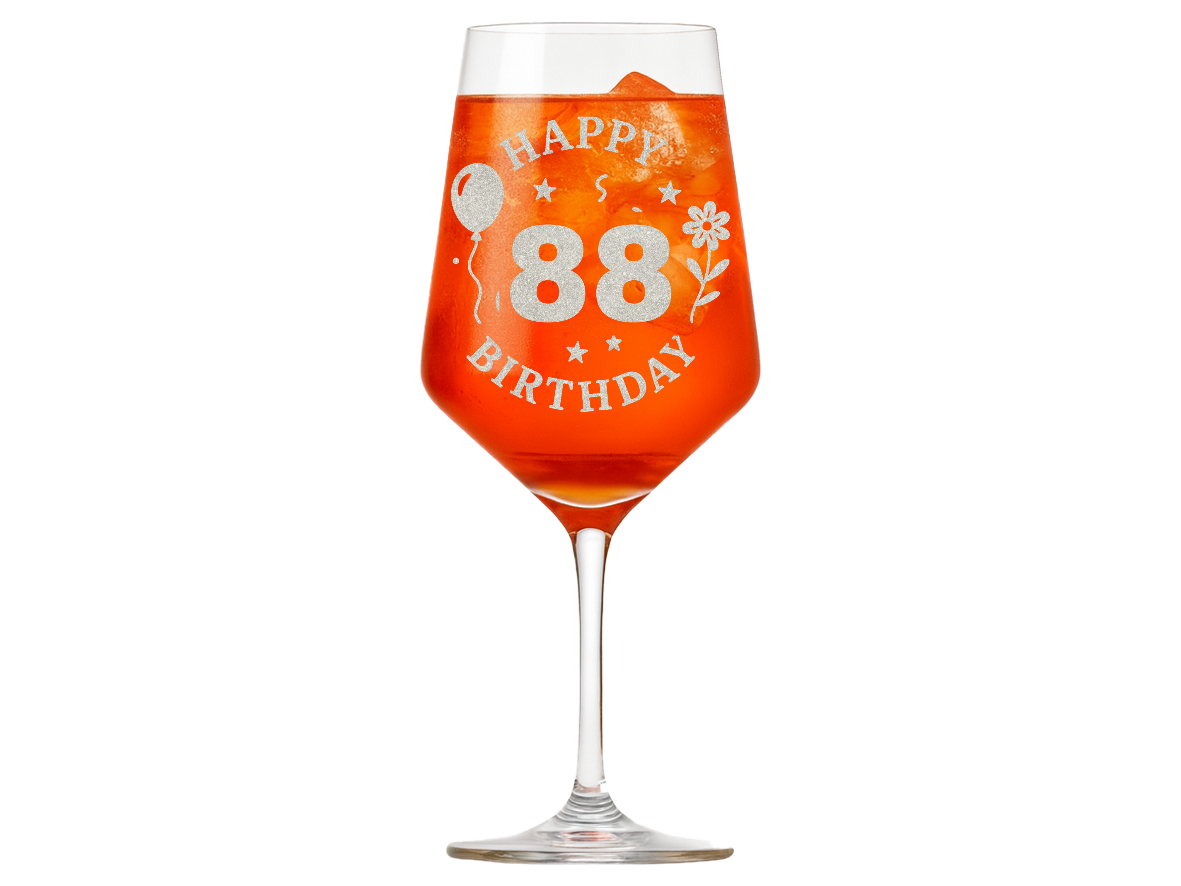 Weinglas Gravur Happy Birthday 88 Geburtstag 350ml spülmaschinenfest - Vorschau 3