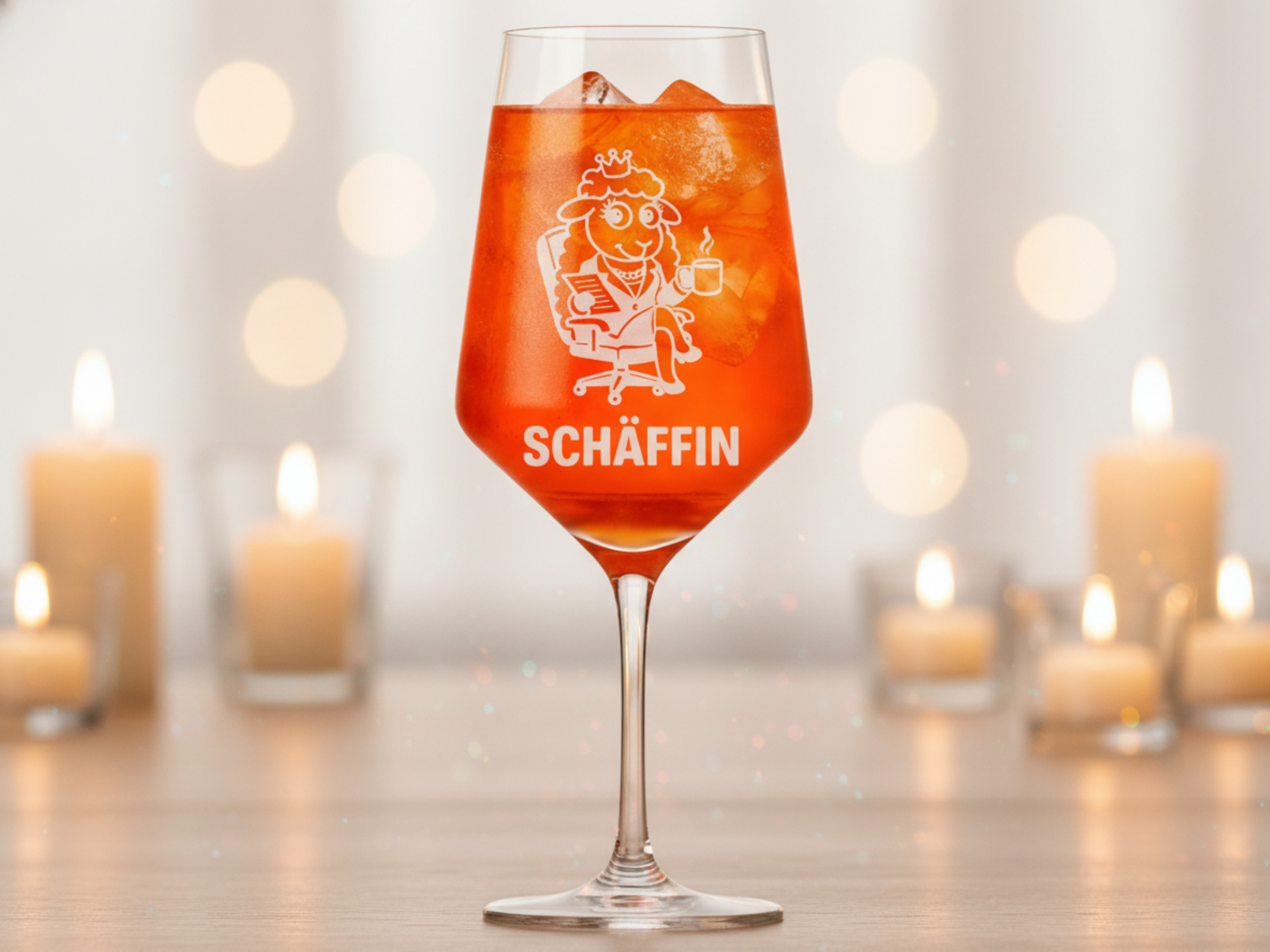 Weinglas graviert Puppa Schaf die Schäffin 350ml spülmaschinenfest für besondere Anlässe - Vorschau 2