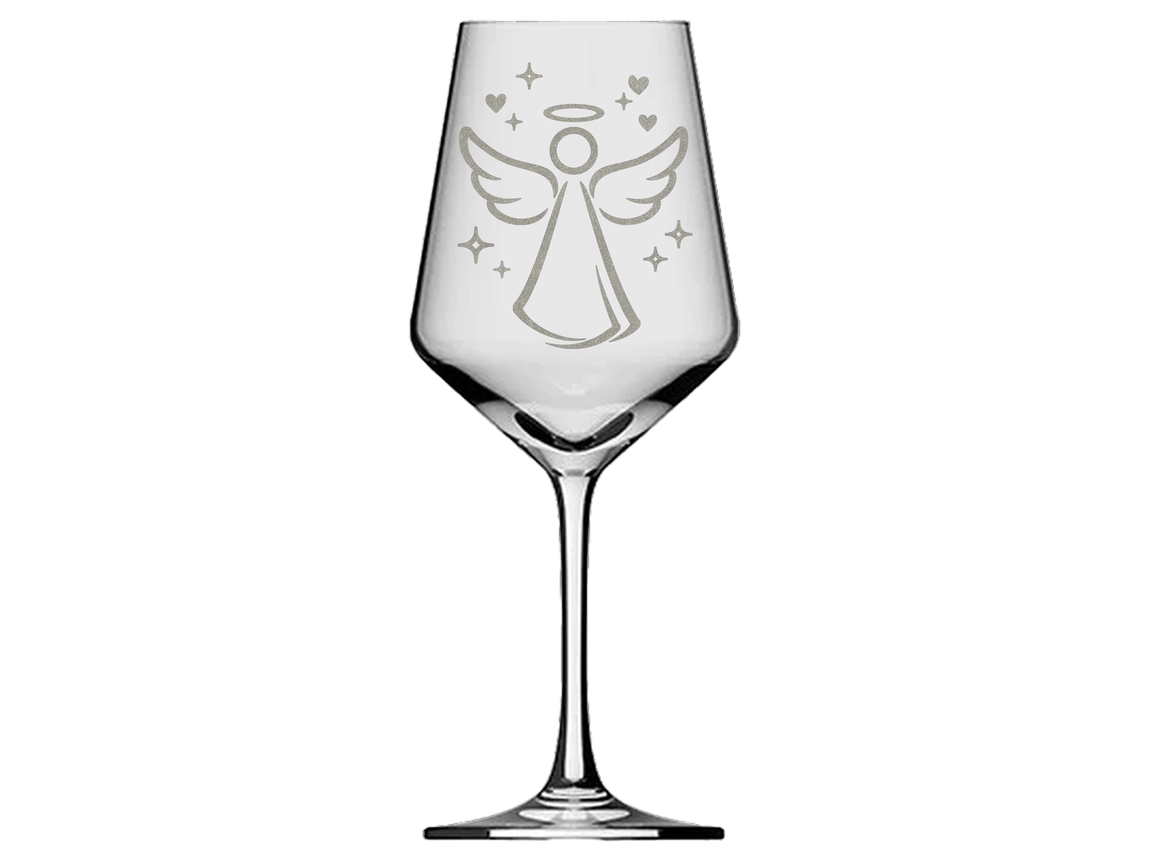 Weinglas mit eleganter Engelgravur 350ml spülmaschinenfest für festliche Anlässe - Vorschau 4