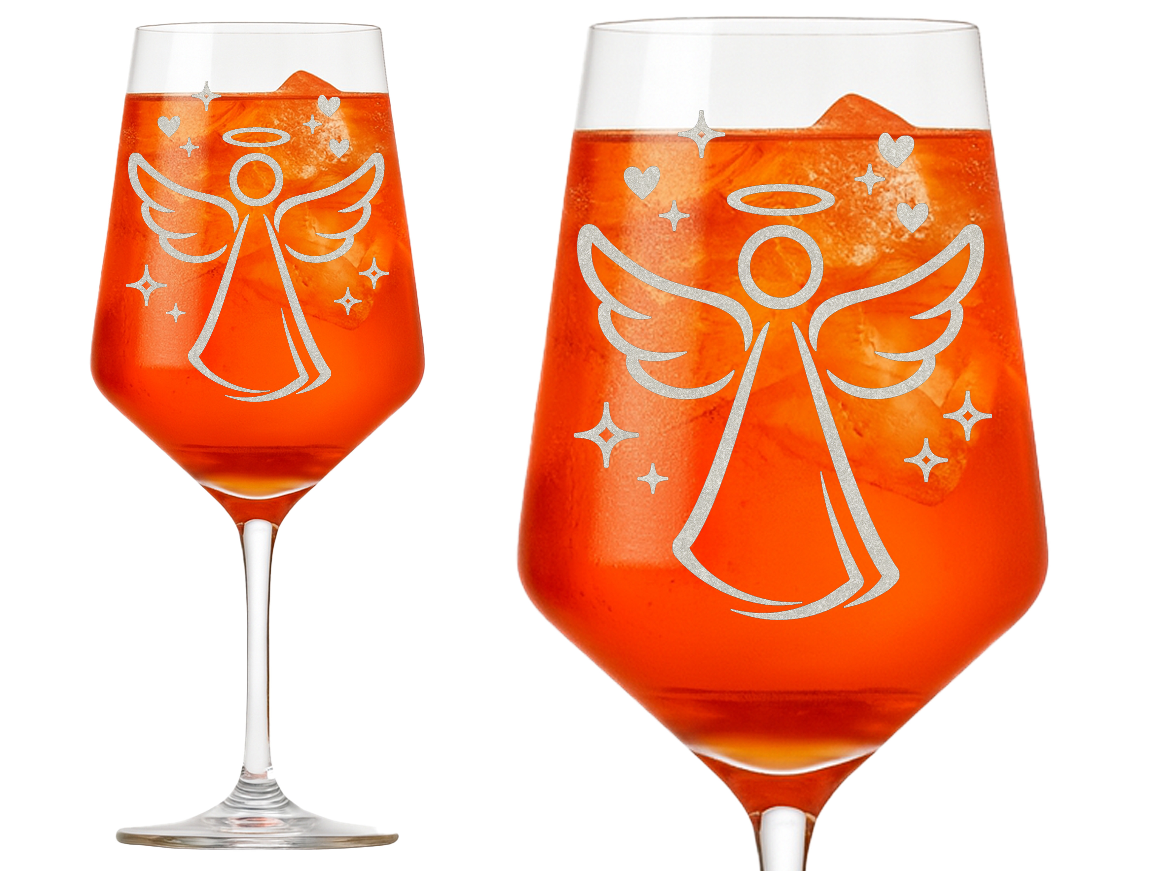 1x Weinglas mit Gravur Engel 350ml spülmaschinenfest für stilvolle Anlässe