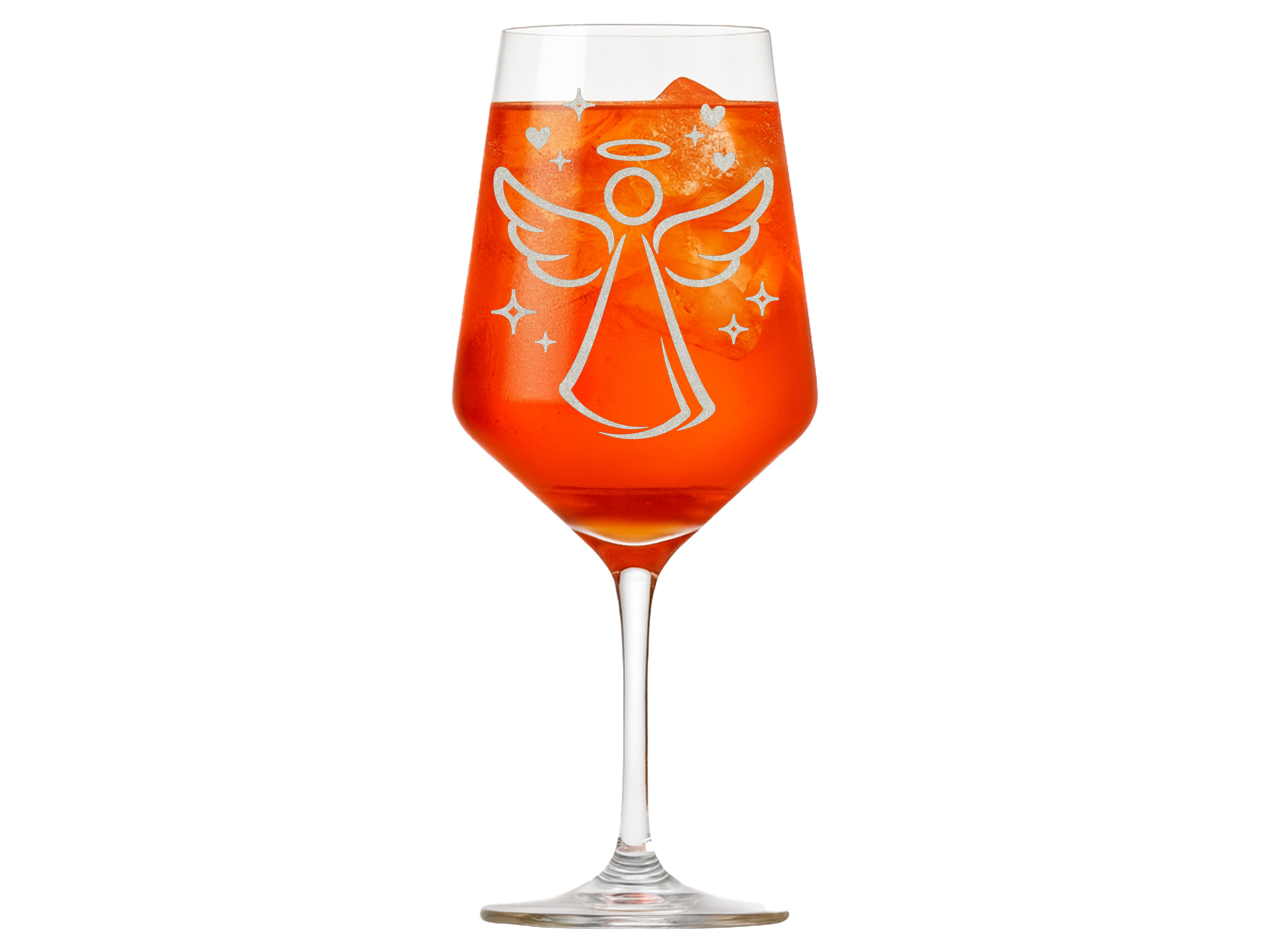 Weinglas mit eleganter Engelgravur 350ml spülmaschinenfest für festliche Anlässe - Vorschau 3