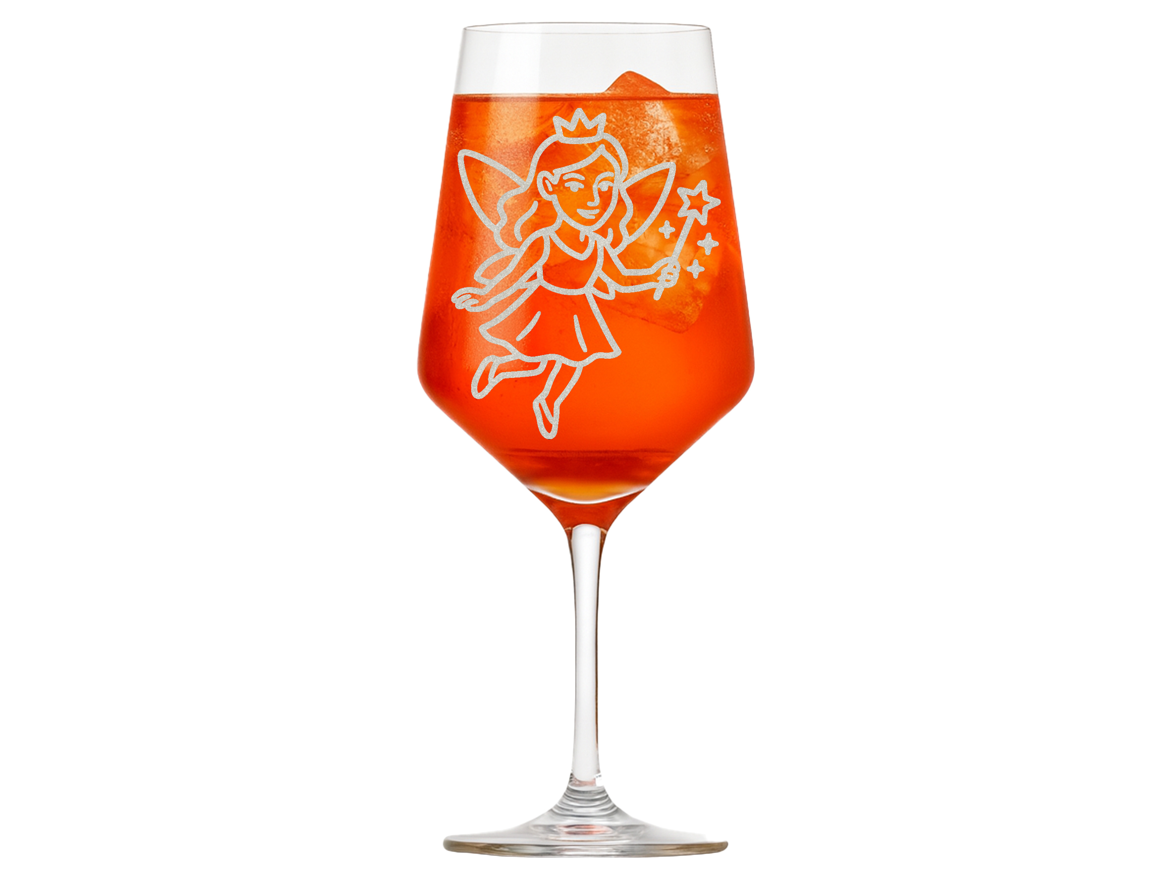 1x Weinglas filigrane Gravur Fee 350ml spülmaschinenfest für Feste und Anlässe - Vorschau 2