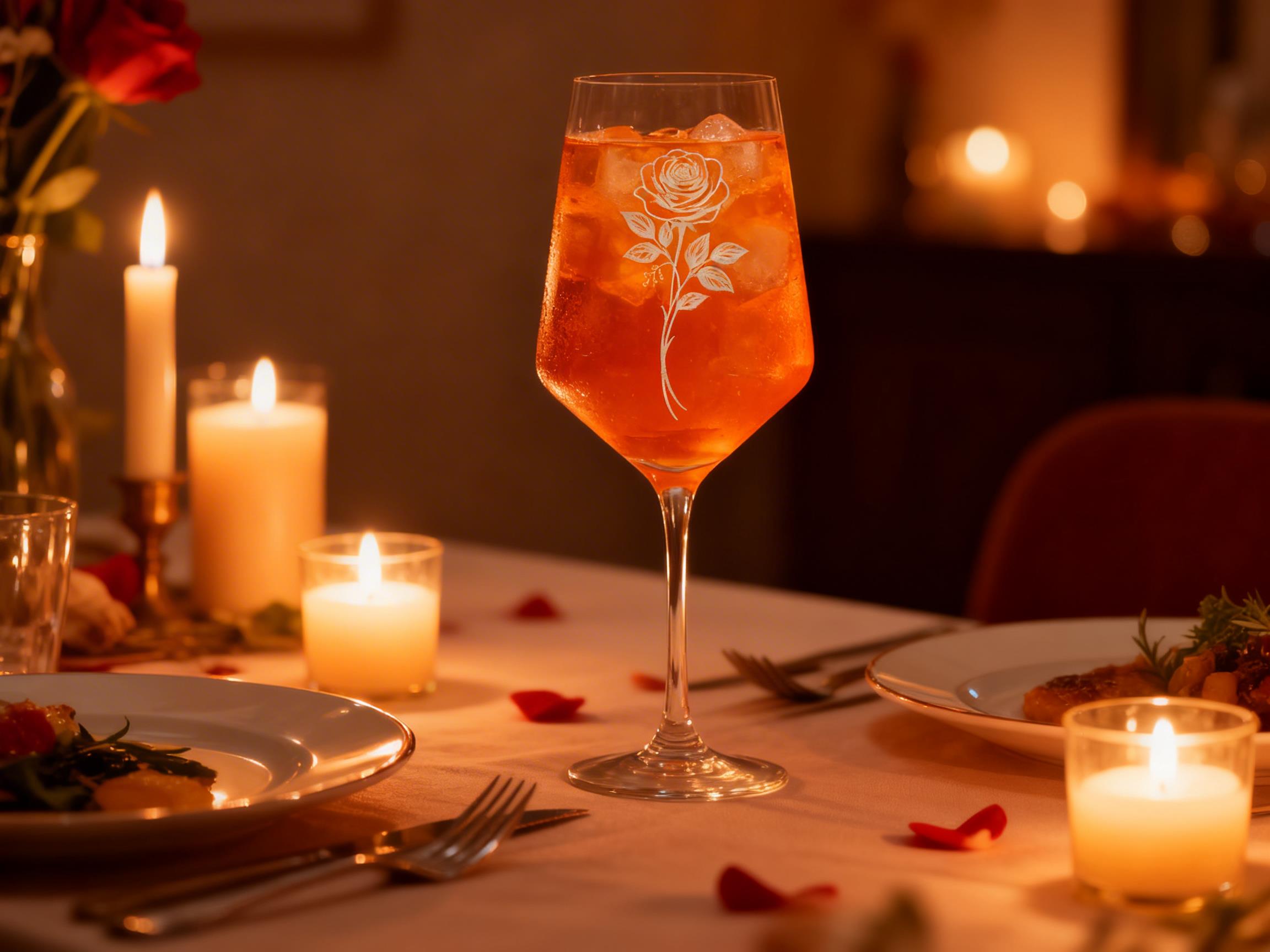 1x Weinglas mit filigraner Gravur einer Rose 350ml spülmaschinenfest für besondere Anlässe - Vorschau 2