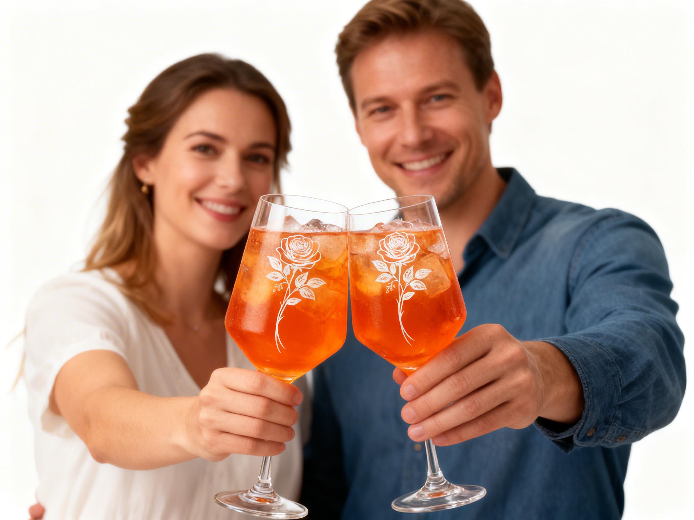 1x Weinglas mit filigraner Gravur einer Rose 350ml spülmaschinenfest für besondere Anlässe - Vorschau 4