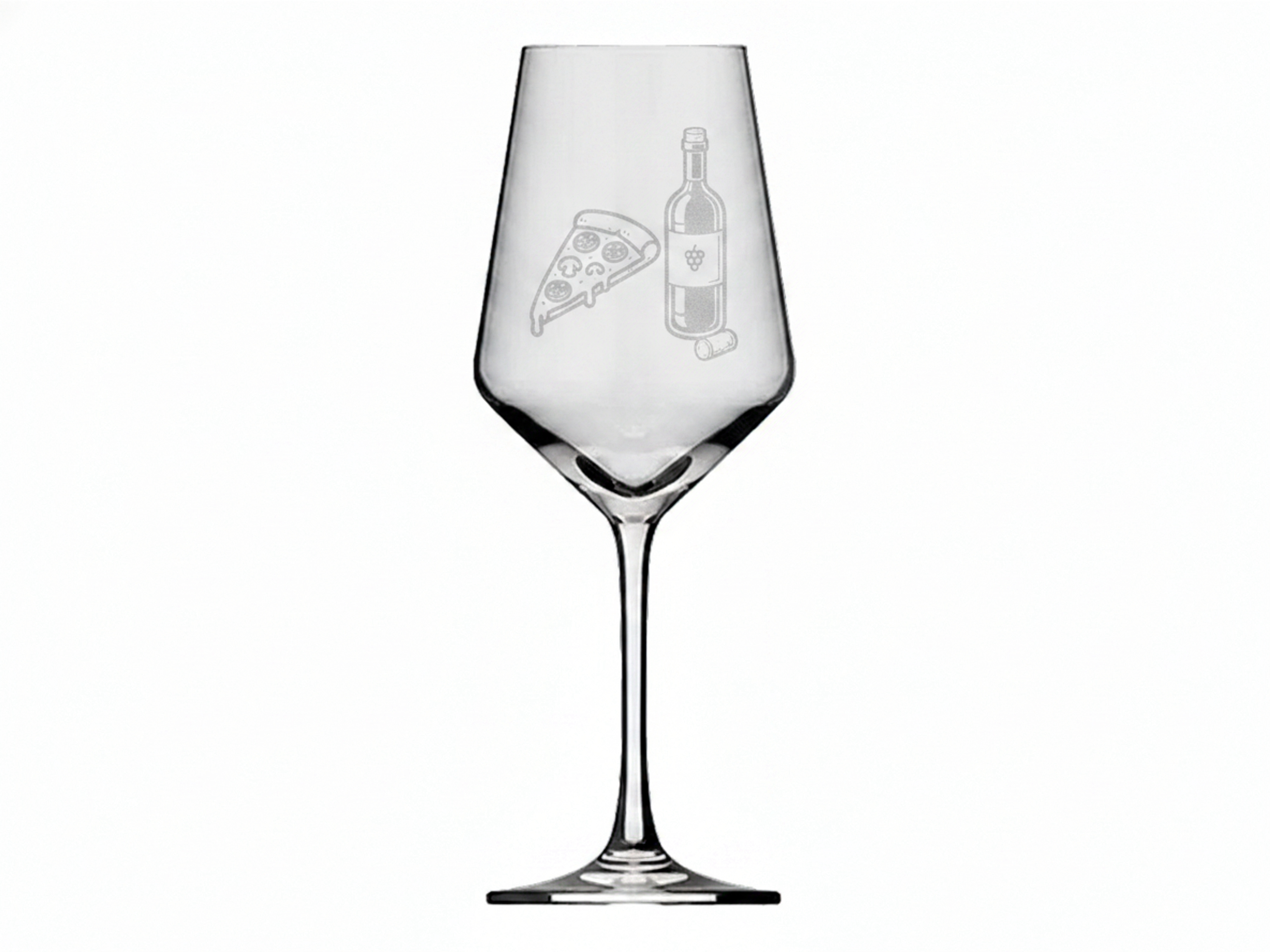 Weinglas Gravur Italien mit Pizza und Rotwein spülmaschinenfest 350 ml elegant gestalten - Vorschau 5