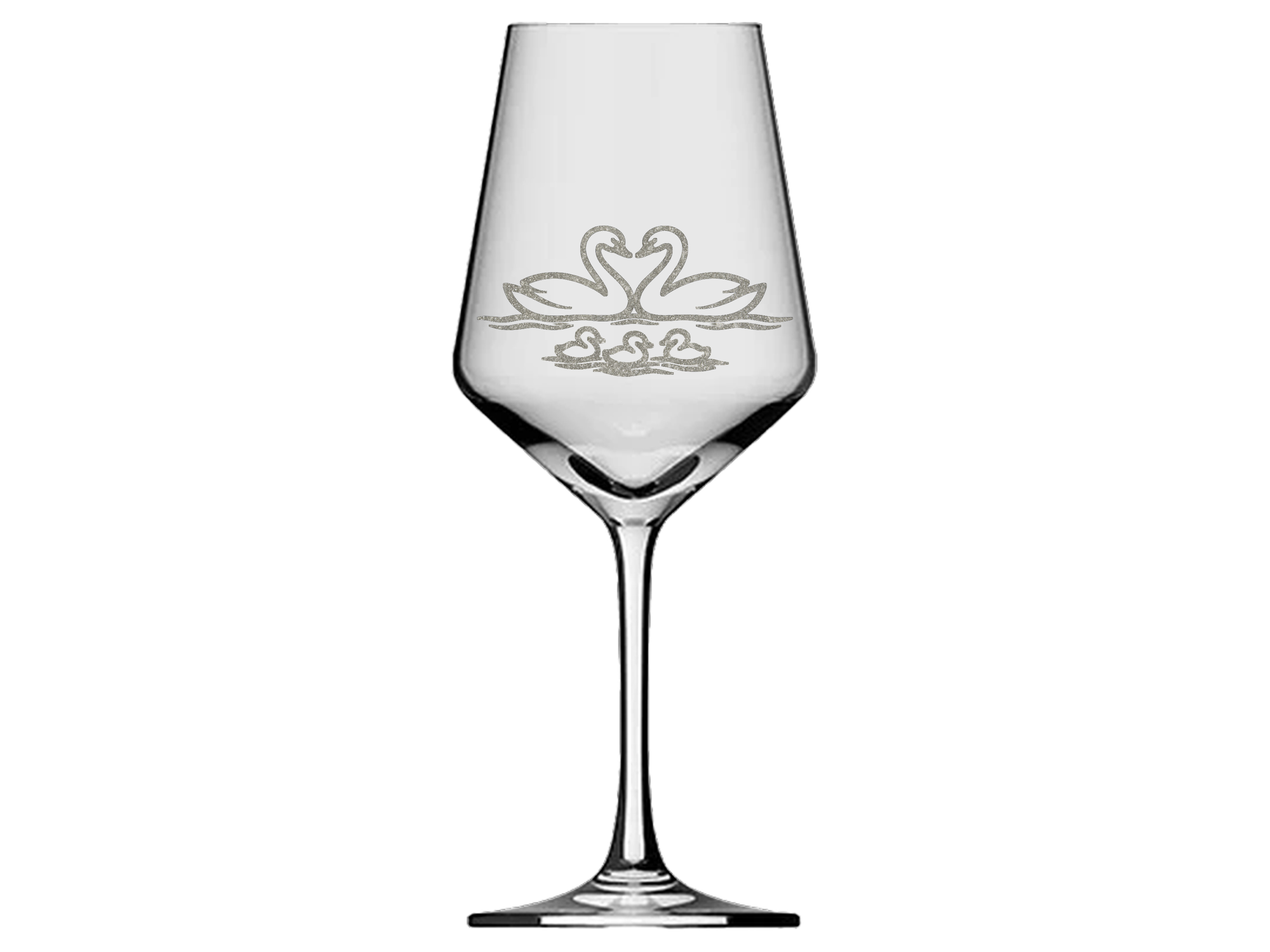 1x Weinglas mit elegantem Schwan und Gravur 350ml spülmaschinenfest für Feste und Dekoration - Vorschau 3