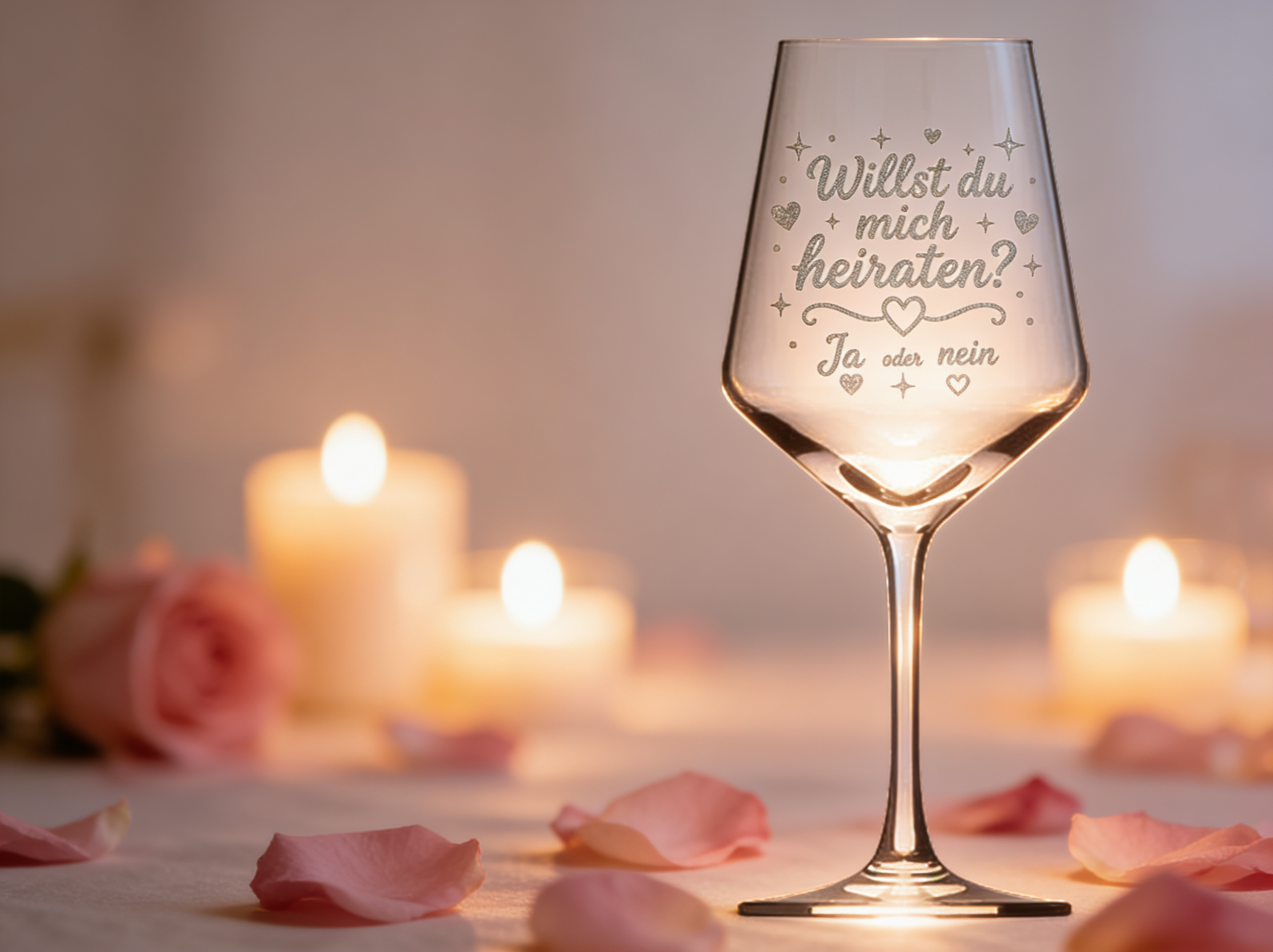 Weinglas Gravur Hochzeit Brautpaar Frage Willst Du mich heiraten - Vorschau 5