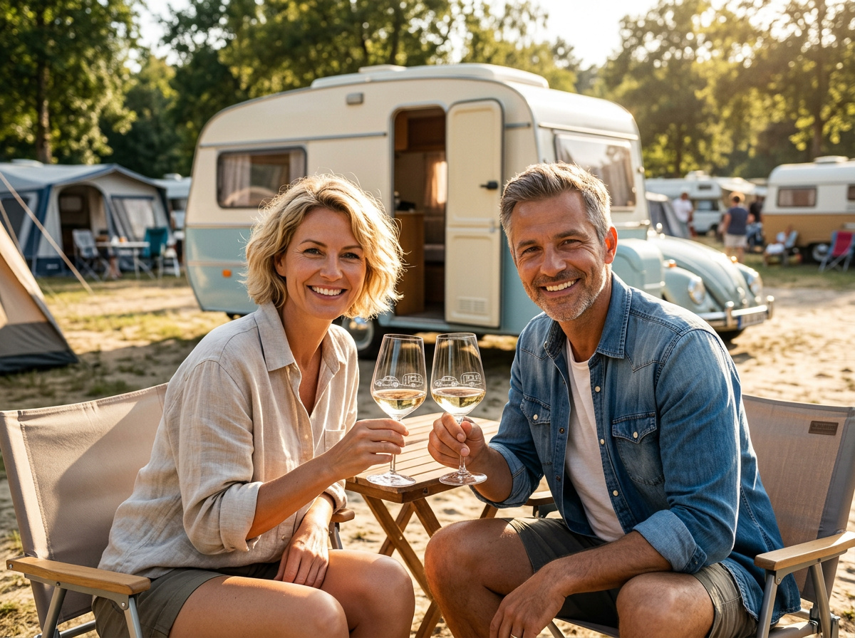 Weinglas 350 ml mit Gravur Camper und Wohnwagen spülmaschinenfest ideal für Weinliebhaber - Vorschau 4