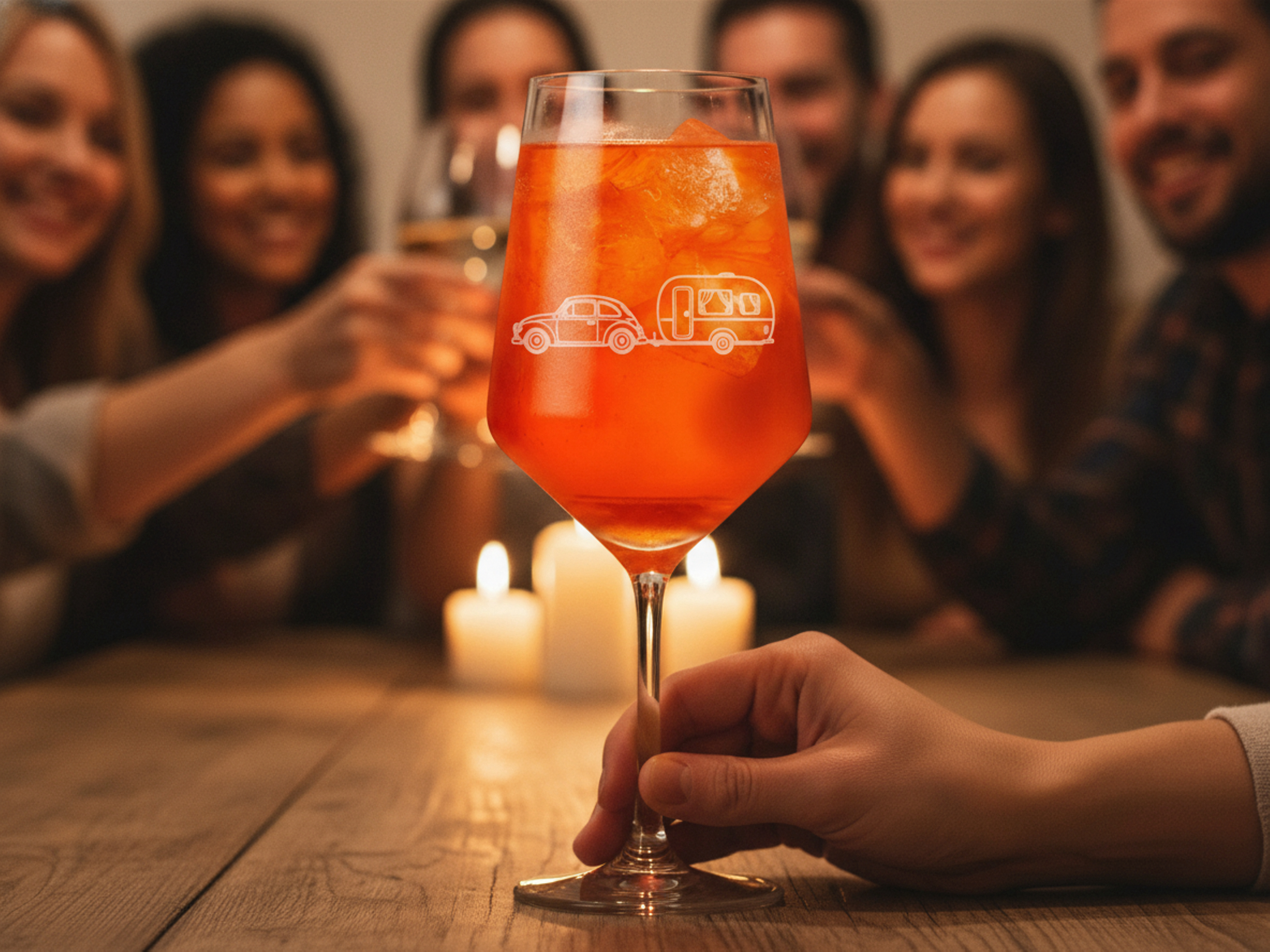 Weinglas 350 ml mit Gravur Camper und Wohnwagen spülmaschinenfest ideal für Weinliebhaber - Vorschau 10
