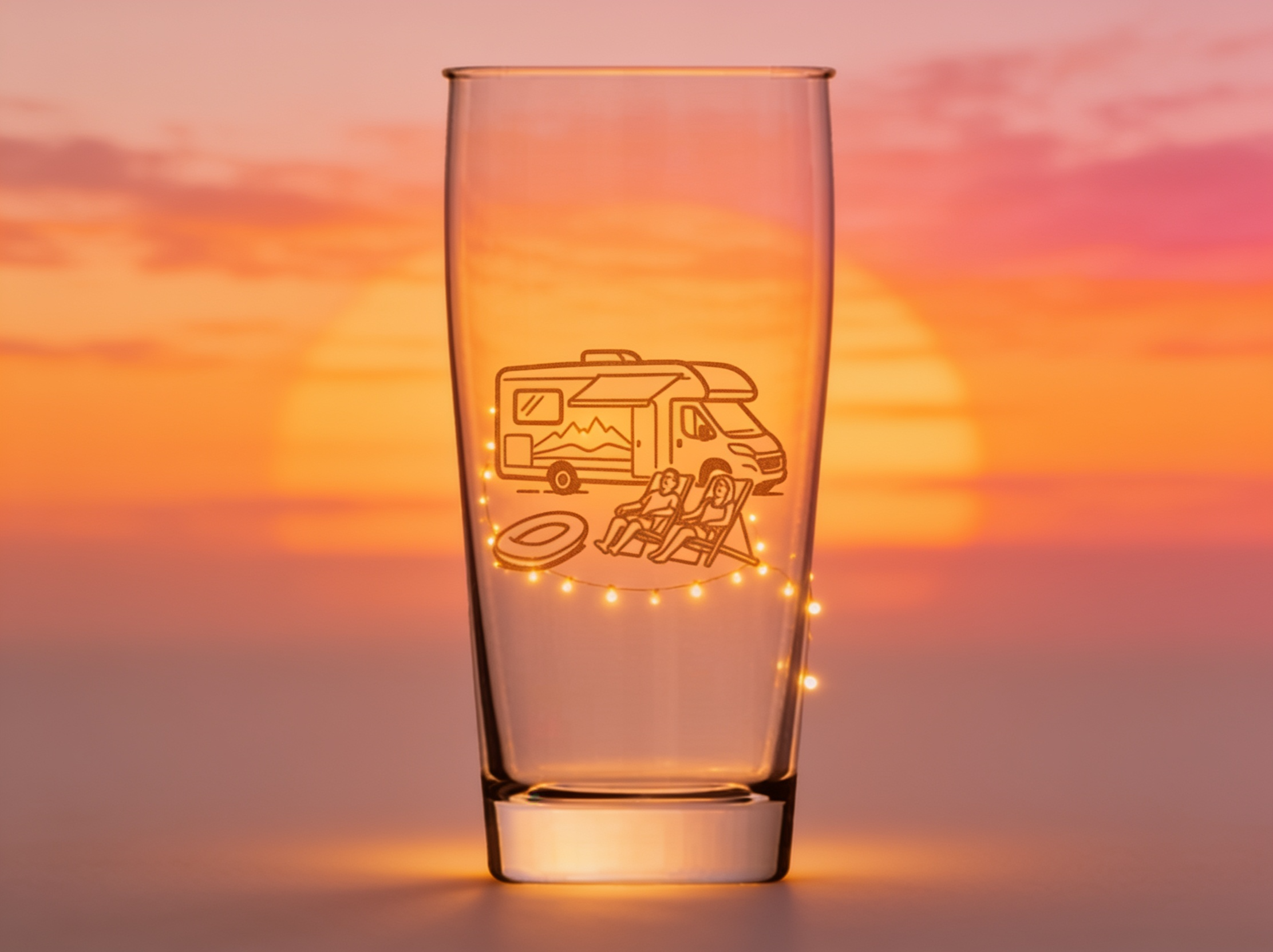 Bierglas Gravur Camper mit Wohnmobil 500ml spülmaschinenfest - Vorschau 5