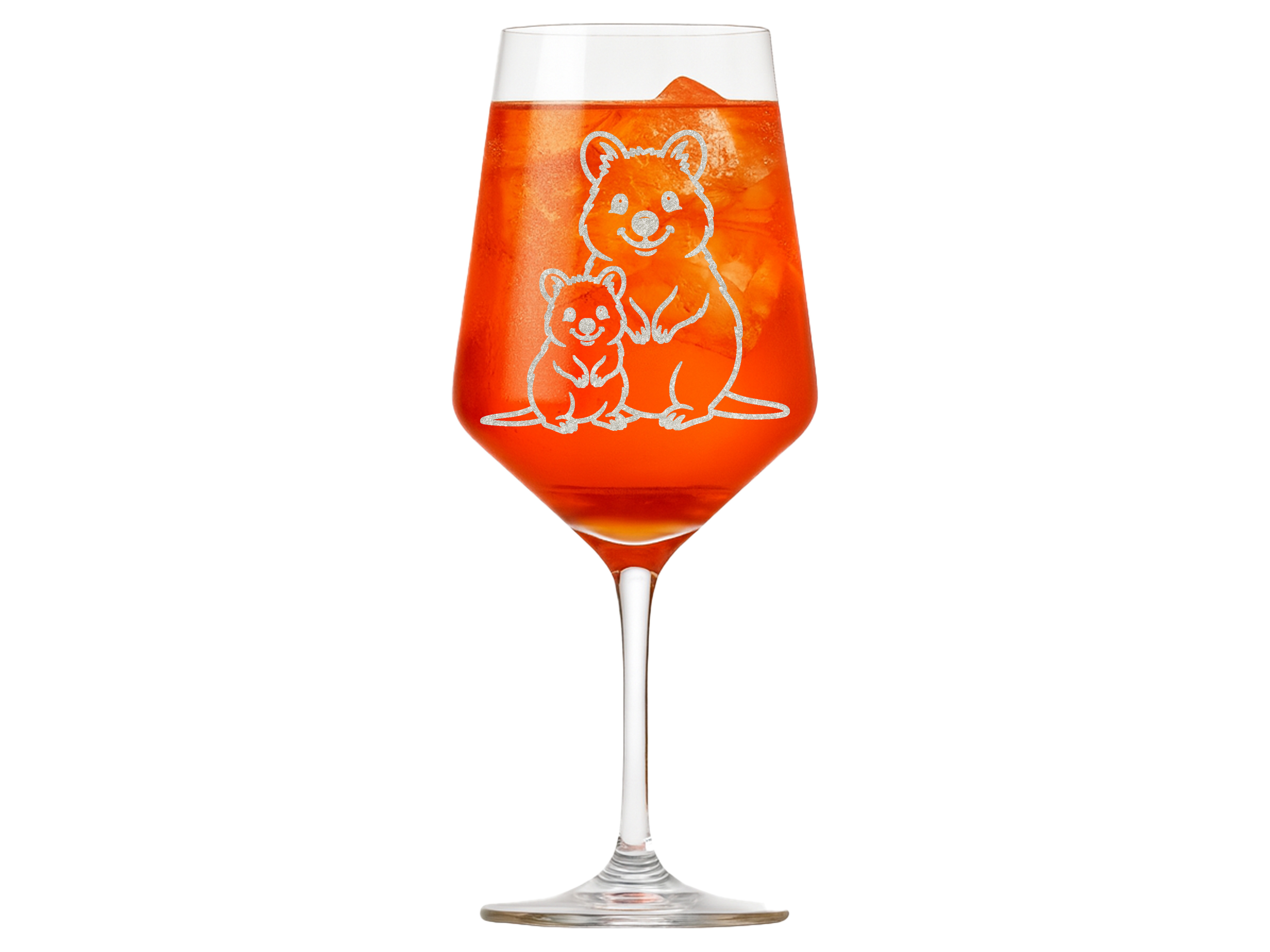 Valhalla Weinglas Quokka mit Baby spülmaschinenfest 350ml Design für Weingenießer - Vorschau 4