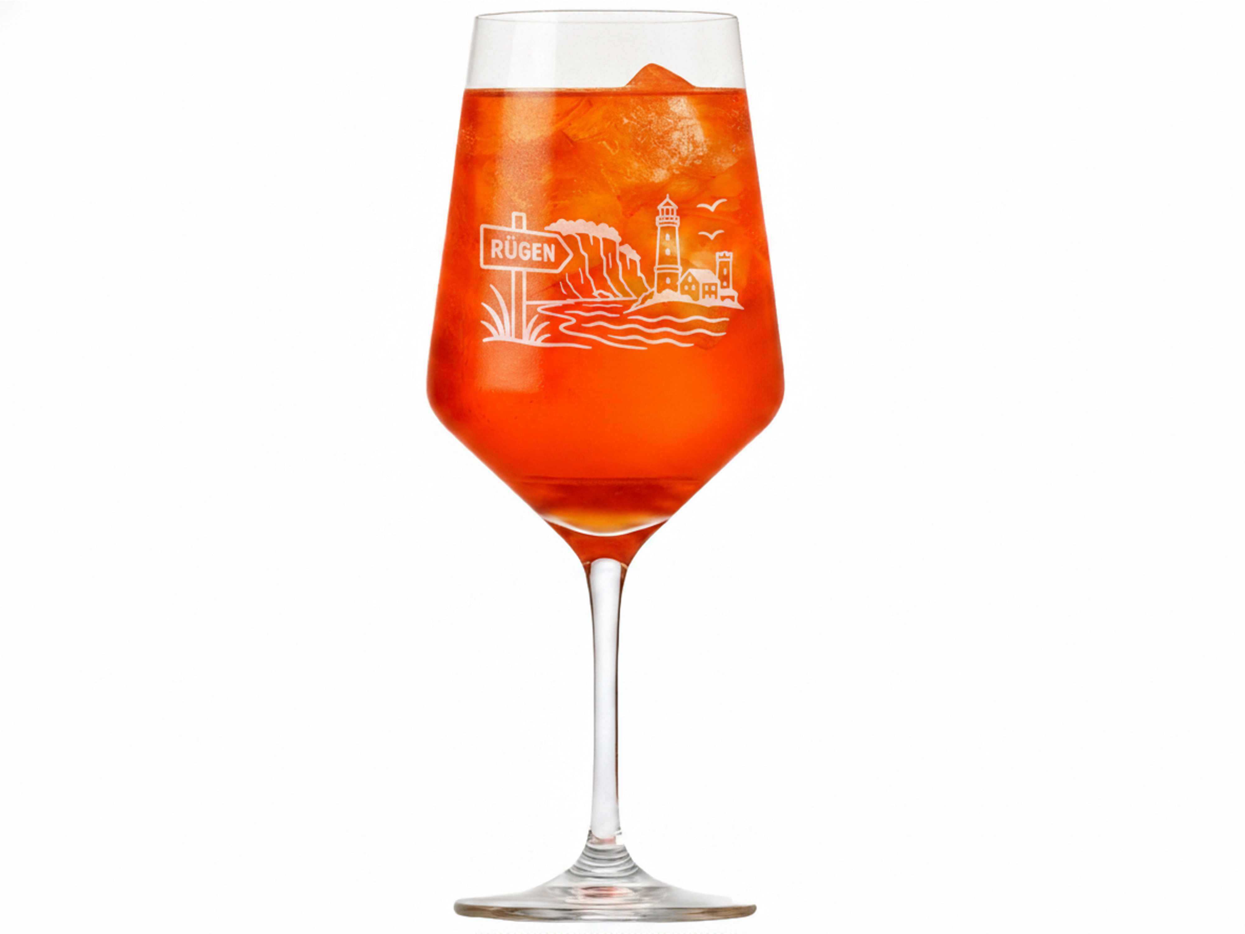 Weinglas Insel Rügen elegante Gravur spülmaschinenfest 350 ml Design Highlight - Vorschau 5
