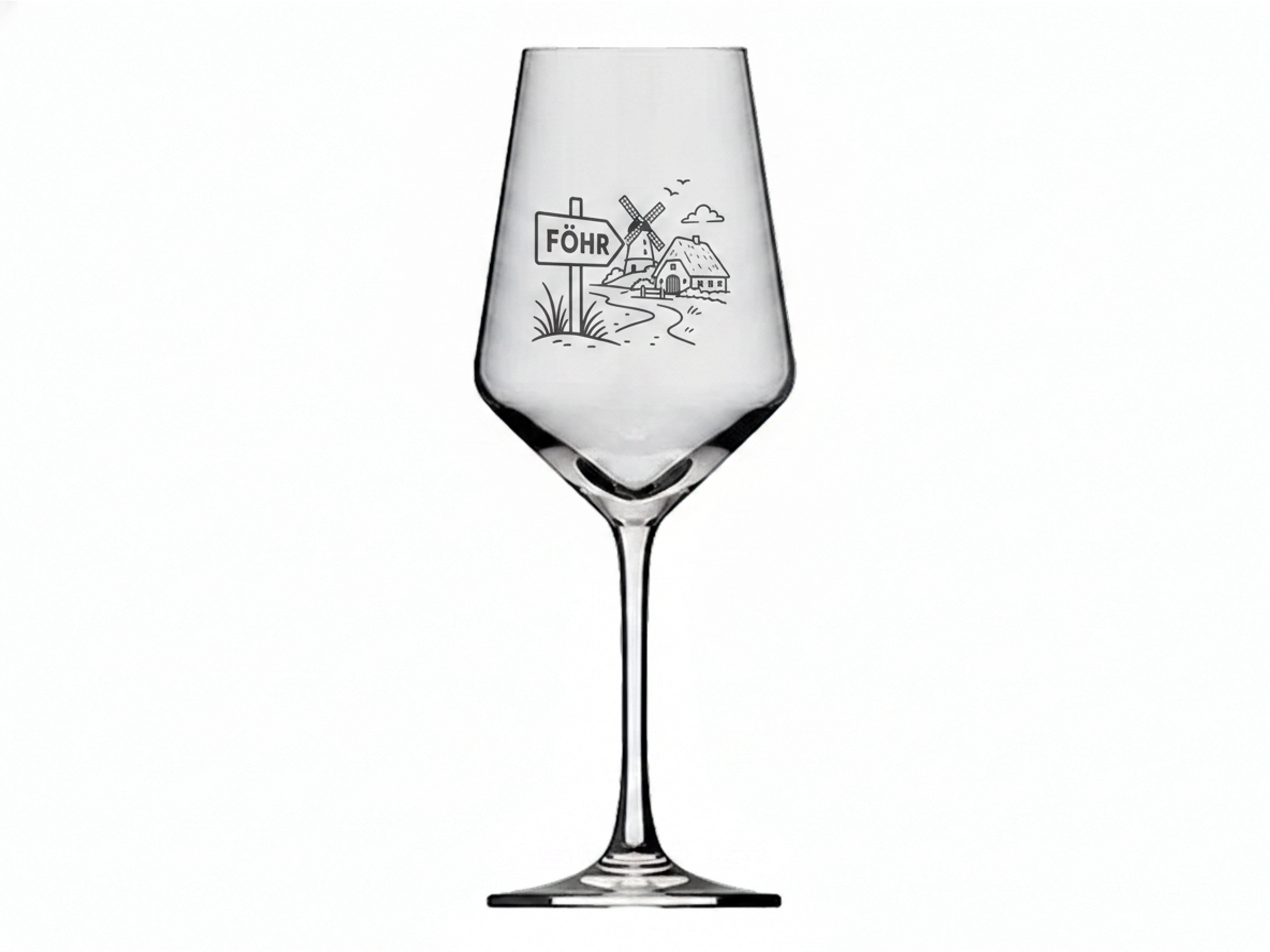 Weinglas Insel Föhr elegante Gravur spülmaschinenfest 350 ml robustes Design - Vorschau 6