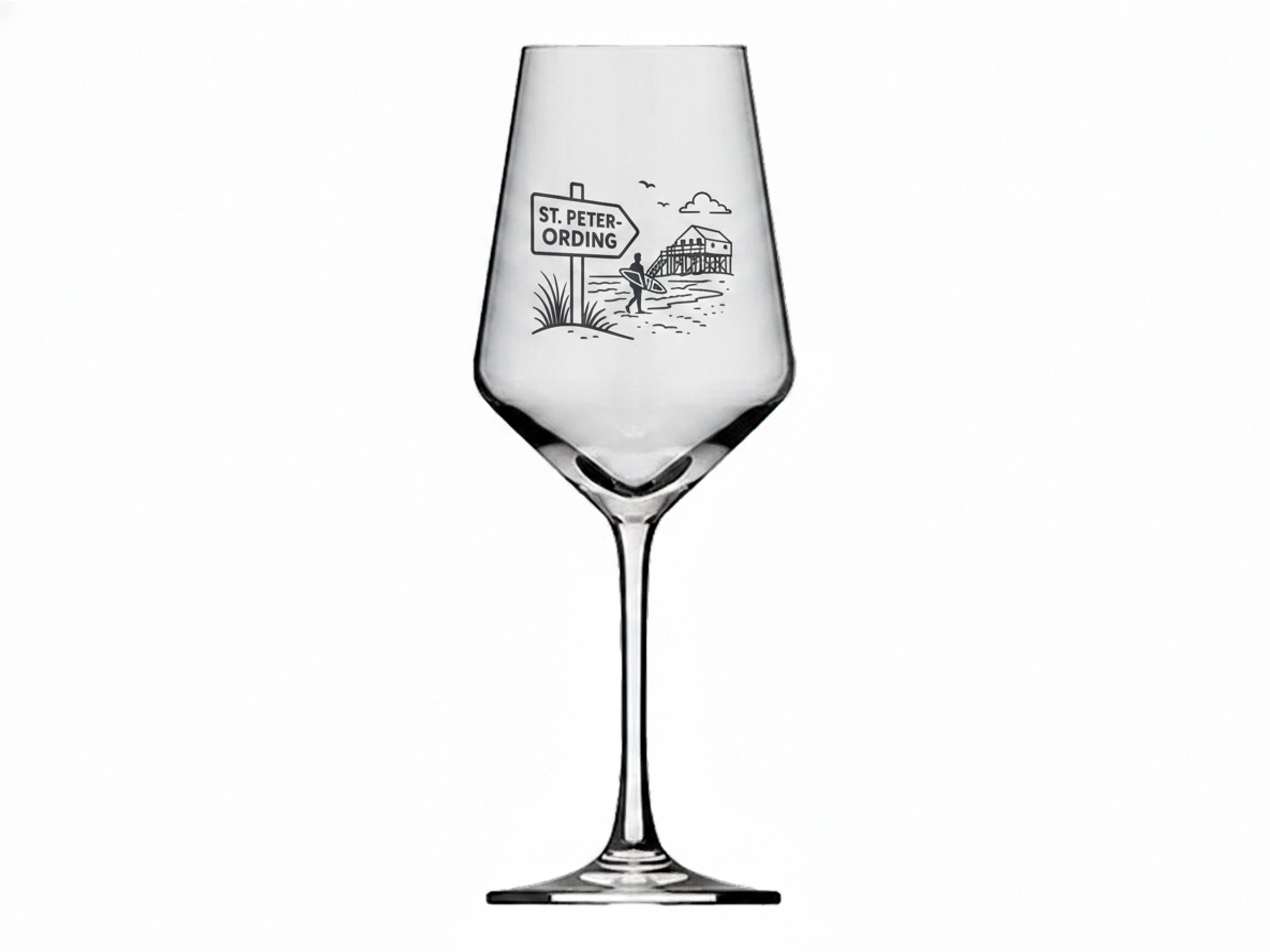 Weinglas St. Peter-Ording elegante Gravur spülmaschinenfest 350 ml hochwertig - Vorschau 6