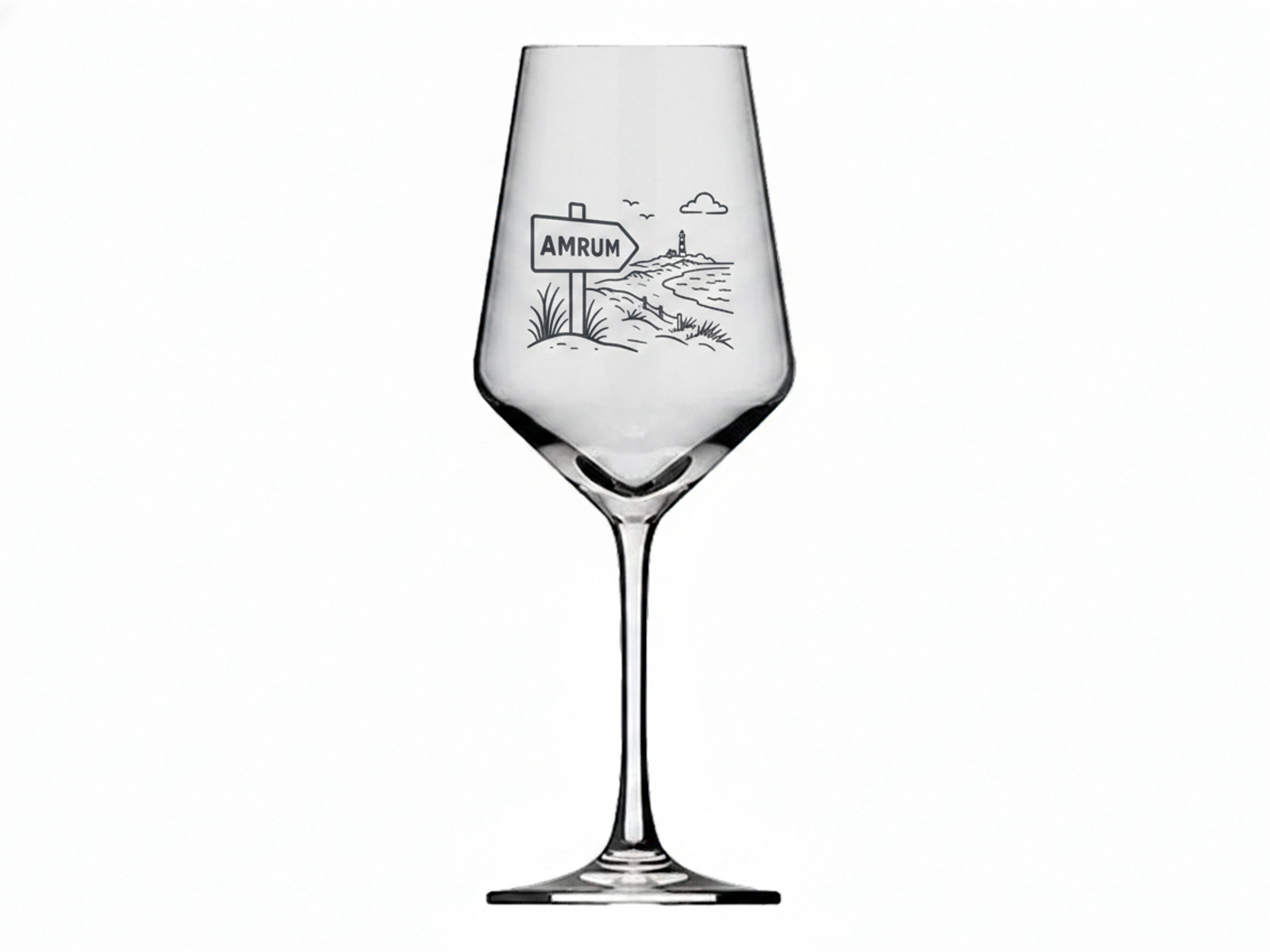 Weinglas Insel Amrum Gravur spülmaschinenfest 350 ml hochwertig stabil - Vorschau 6