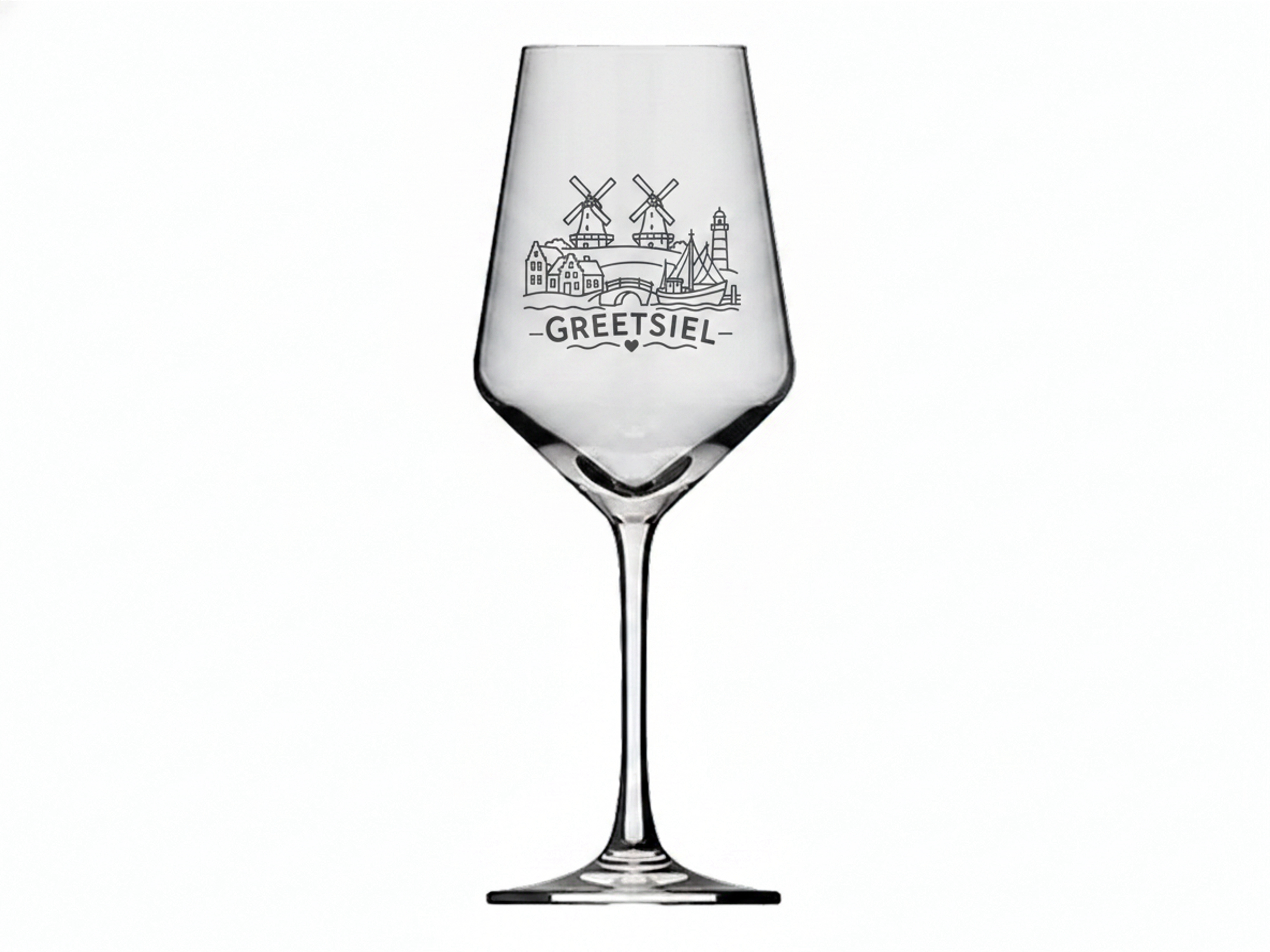 Weinglas Gravur Greetsiel 350ml spülmaschinenfest für entspannte Abende Zuhause - Vorschau 6